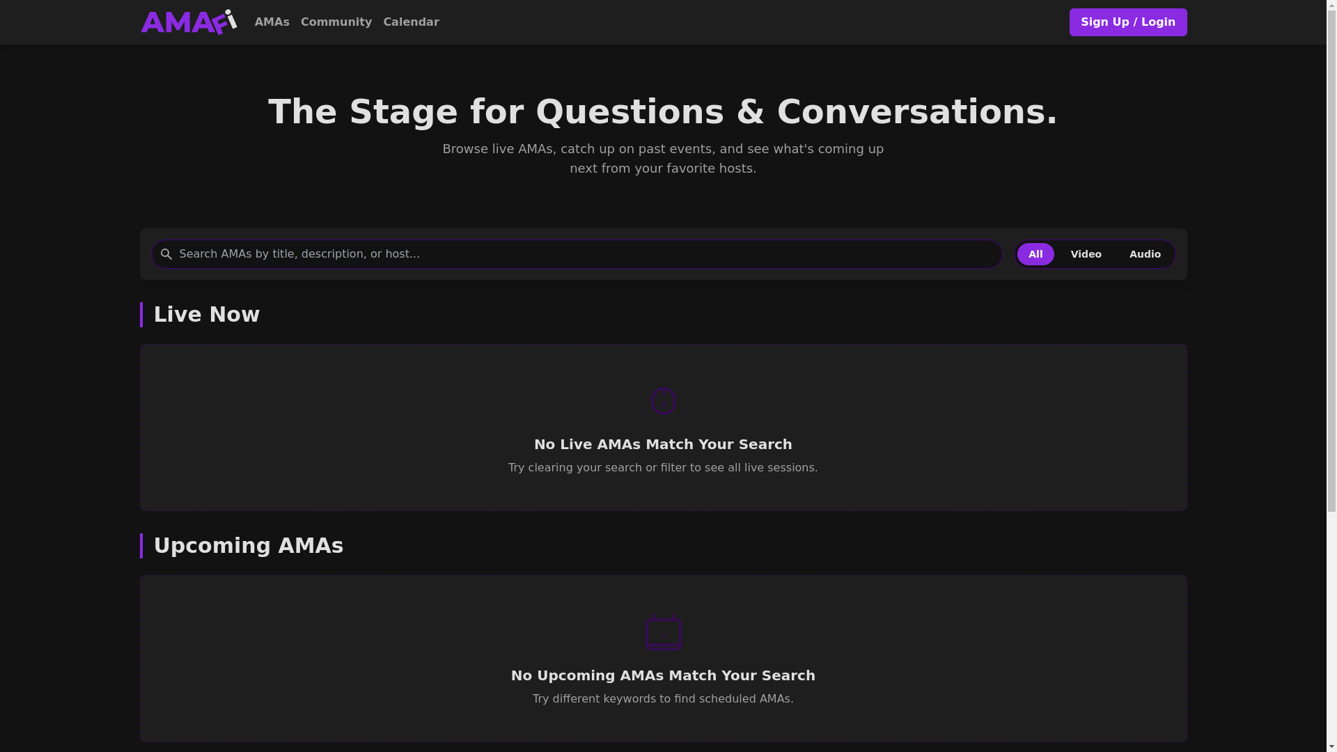 website screenshot of https://amafi.app/