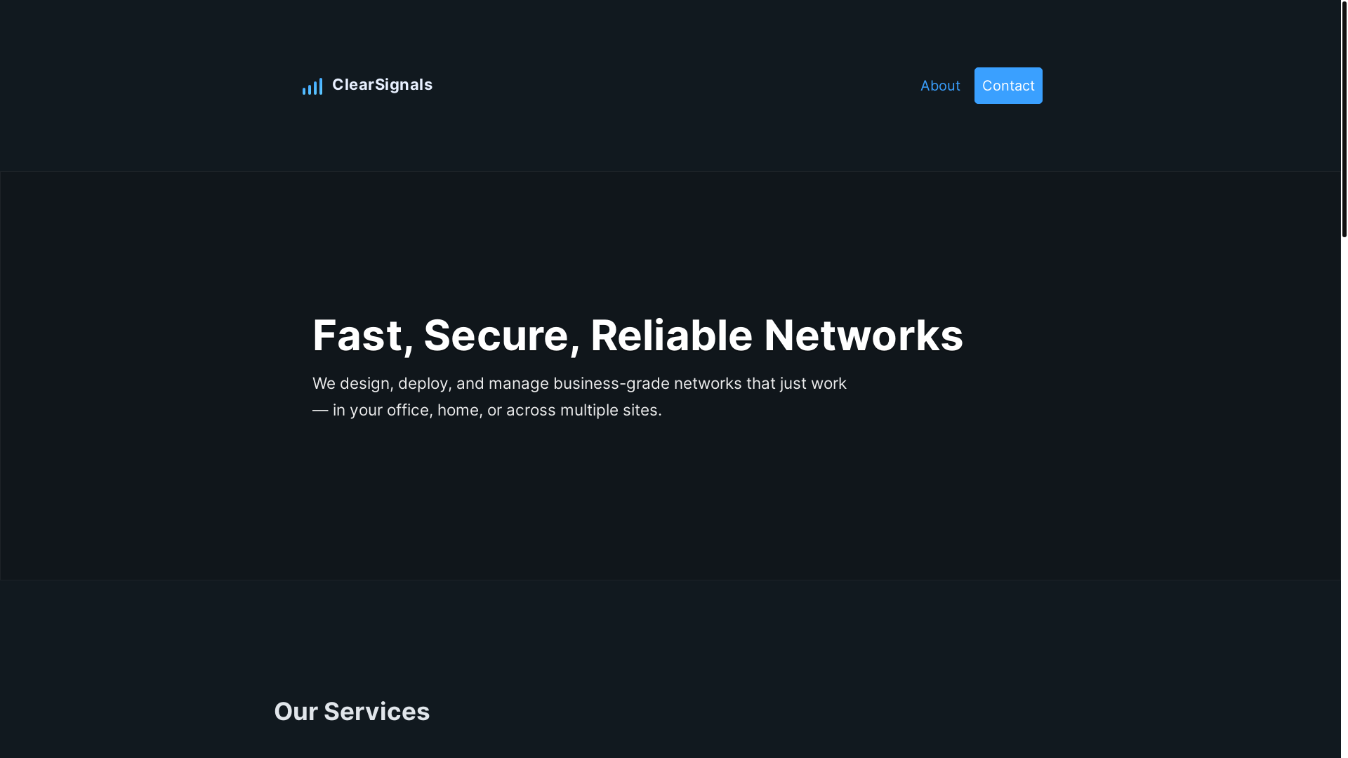 website screenshot of https://clearsignals.com.au/
