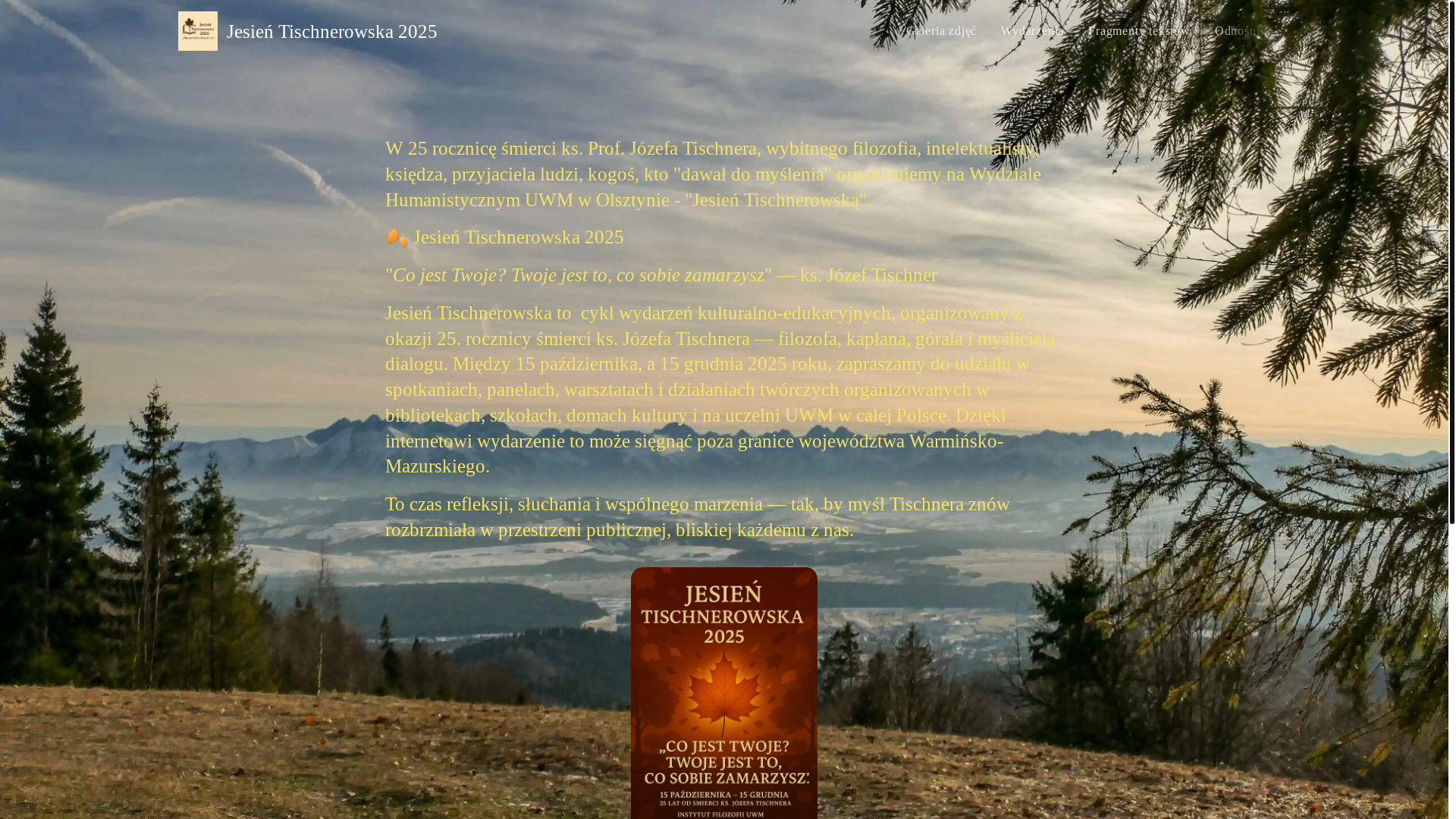 website screenshot of https://jesien-tischnerowska2025.pl/