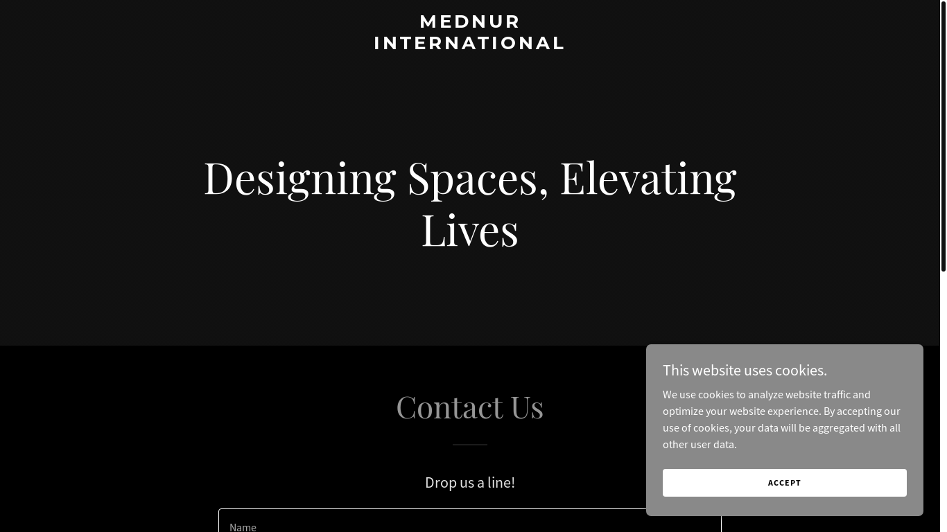 website screenshot of https://mednurinternational.com/