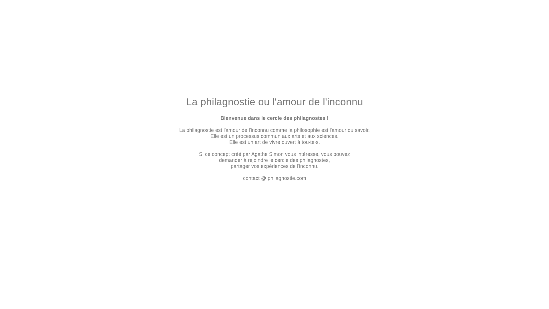 website screenshot of https://philagnostie.fr/
