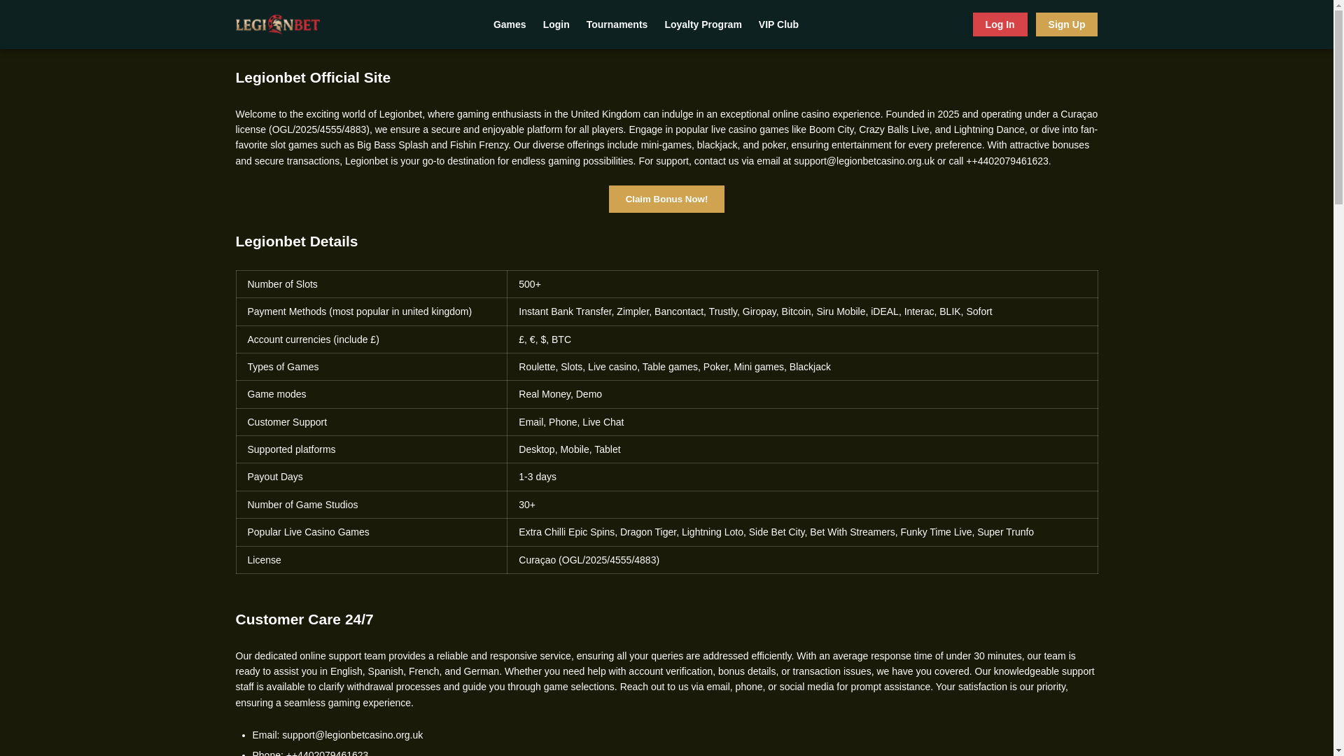 website screenshot of https://legionbetcasino-org-uk.pages.dev/