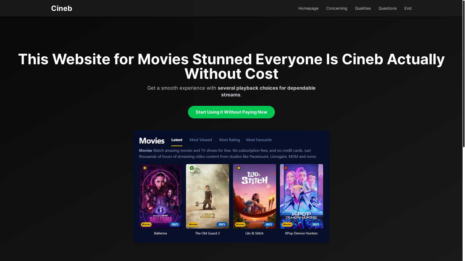 website screenshot of https://cineb-ywyu.pages.dev/