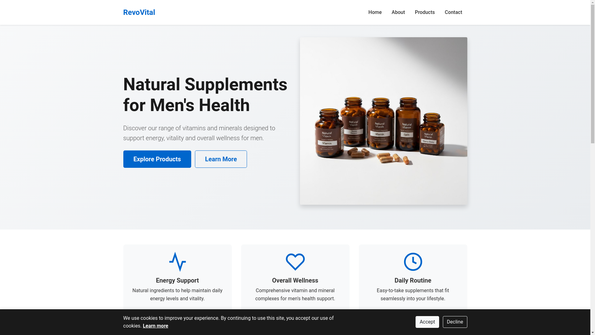 website screenshot of https://revovitalpro.info/