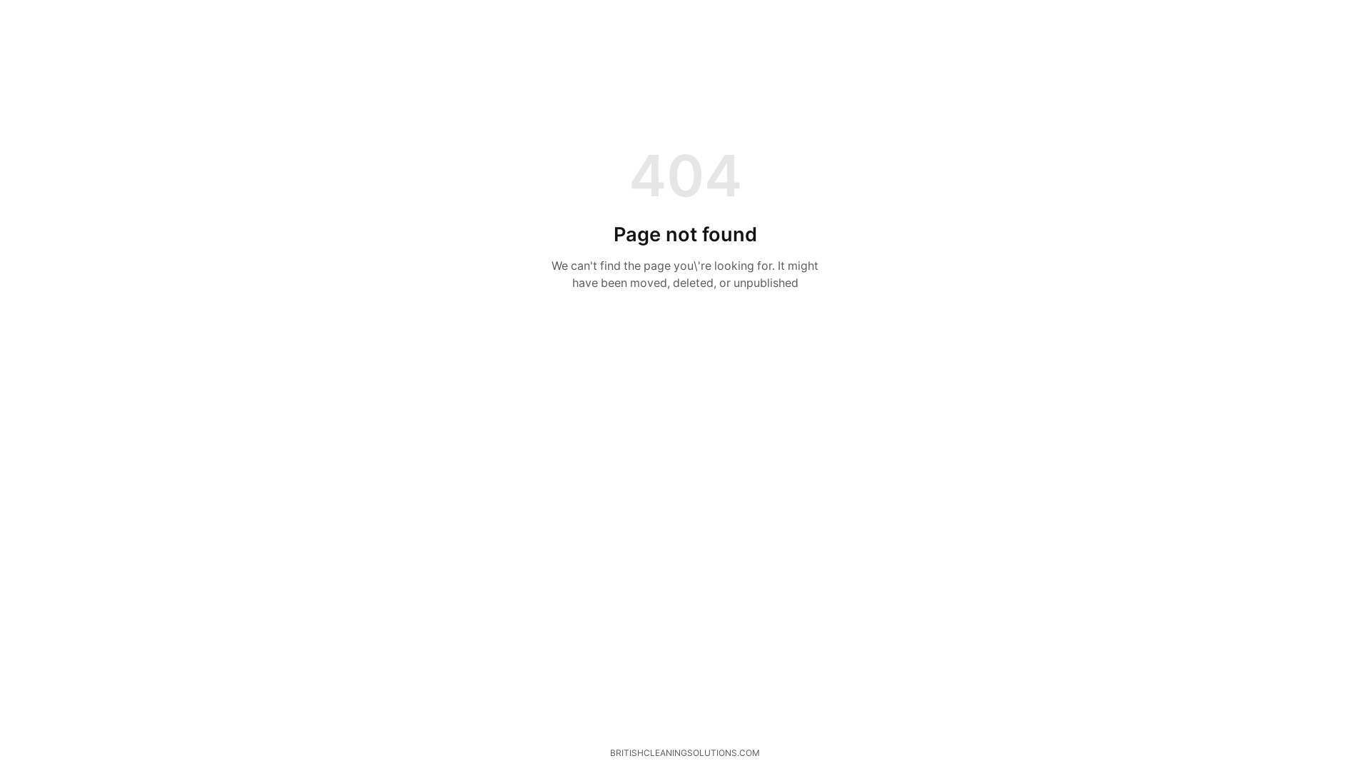 website screenshot of https://britishcleaningsolutions.com/