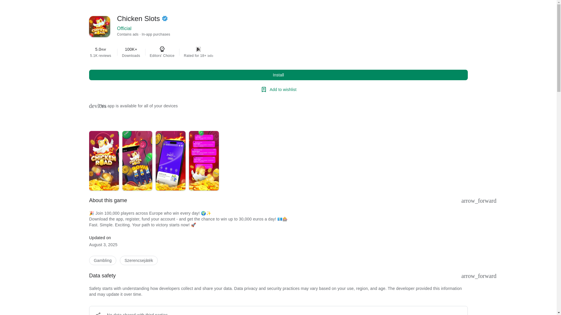 website screenshot of https://chikslots.digital/