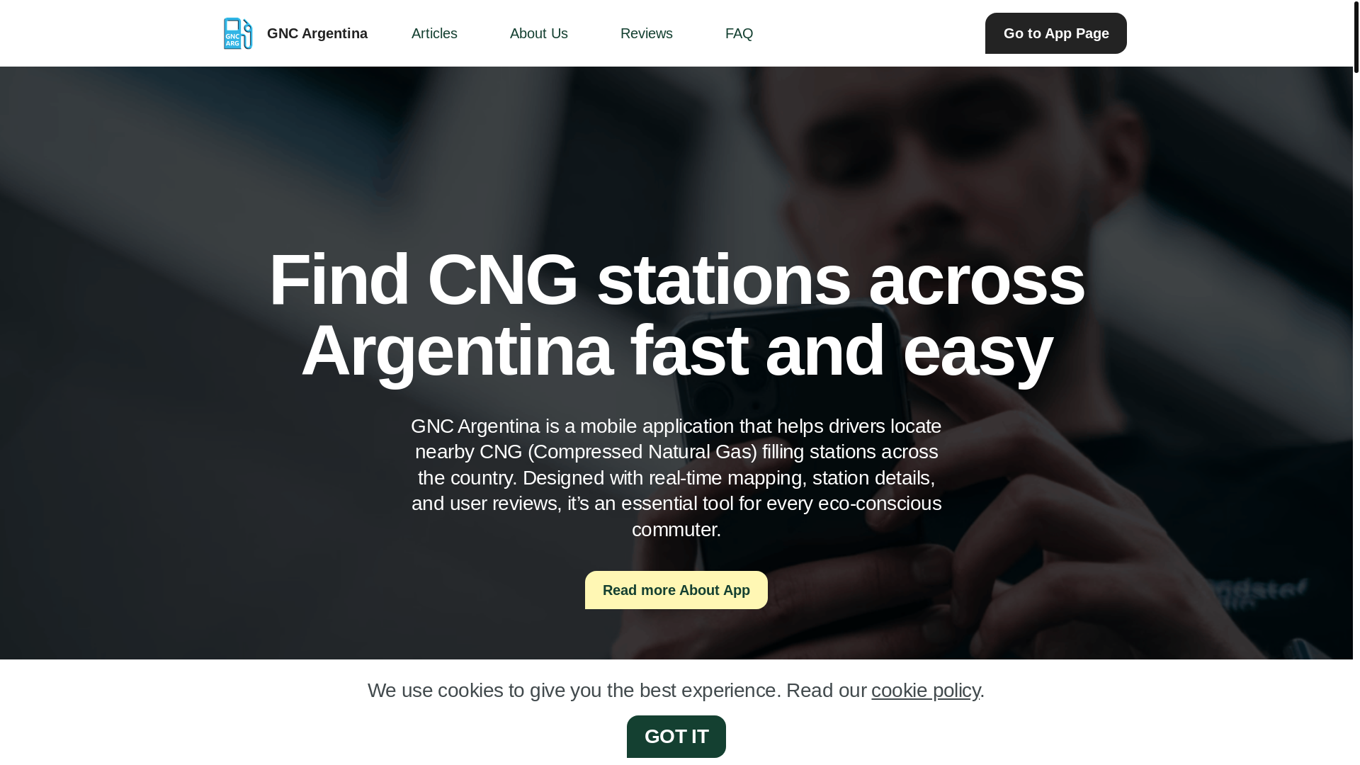 website screenshot of https://gncgasargentina.eu/