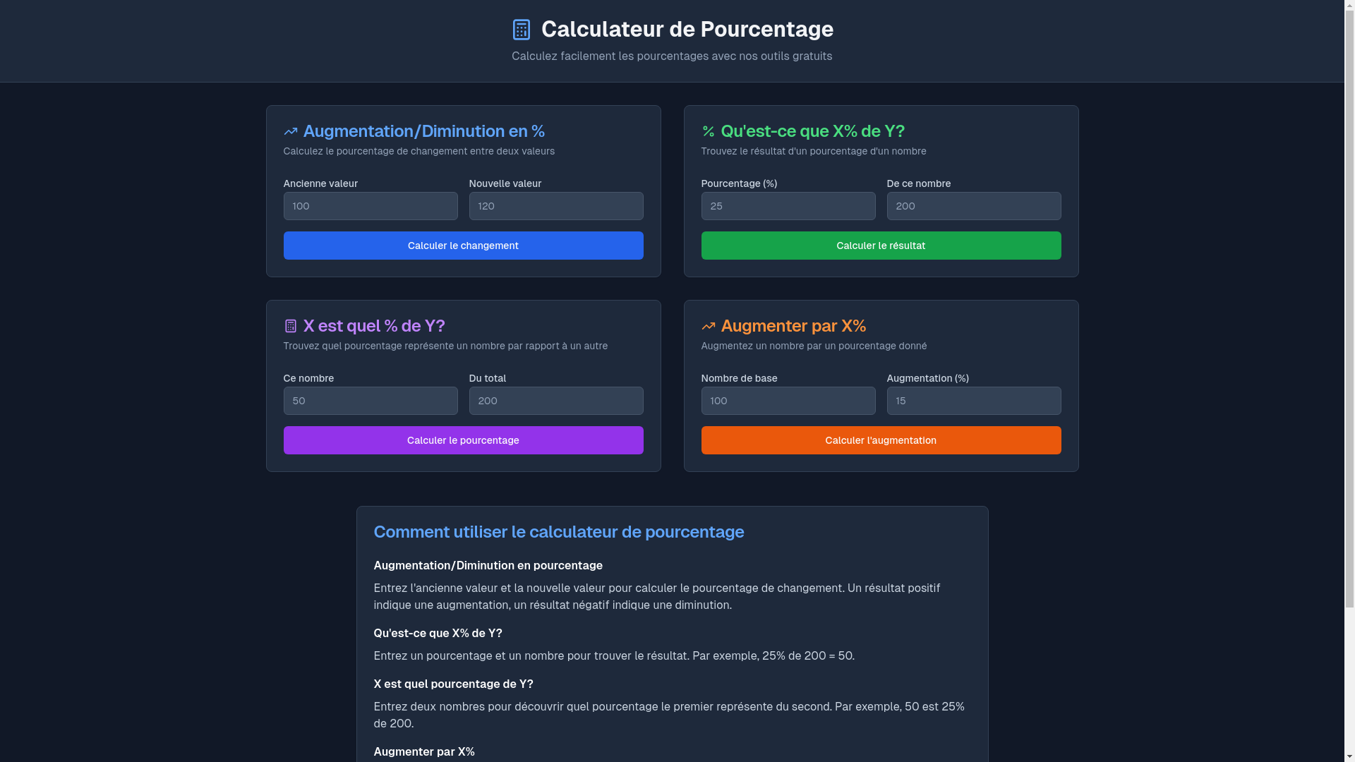 website screenshot of https://calculatricegratuite.com/