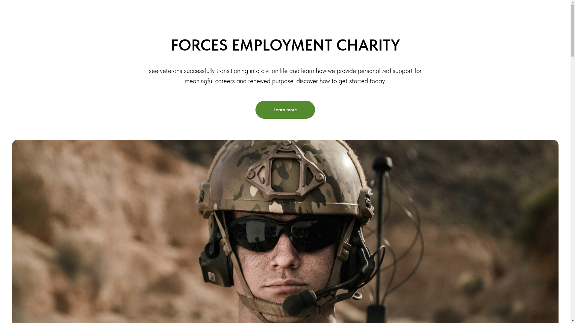 website screenshot of https://forcesemploymentcharityuk.com/