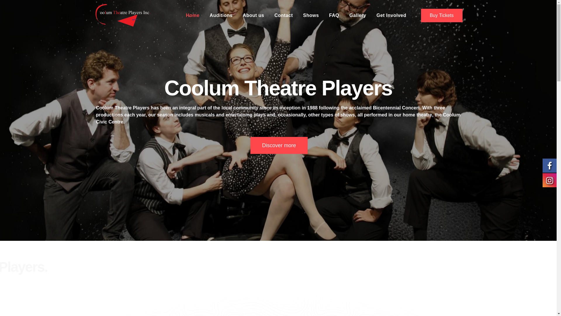 website screenshot of https://coolumtheatre.au/