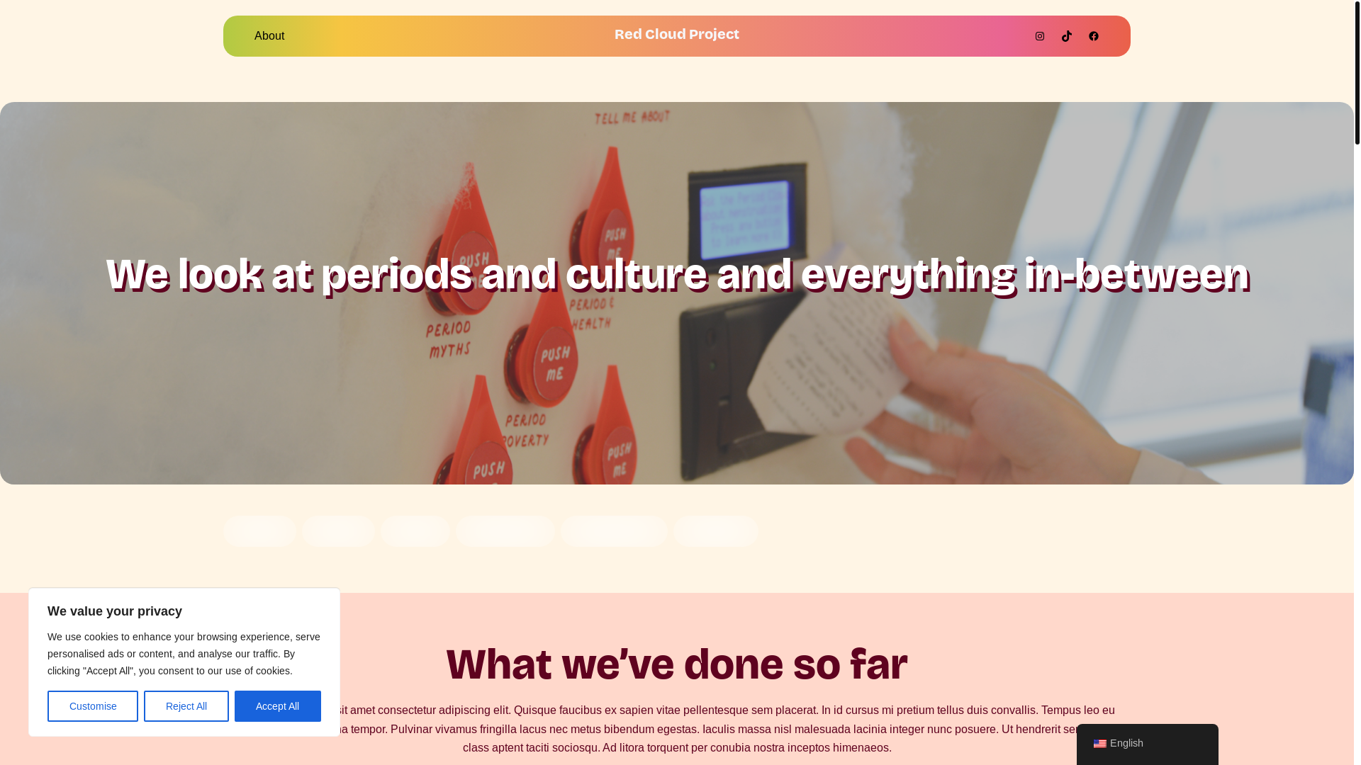 website screenshot of https://redcloudproject.uk/
