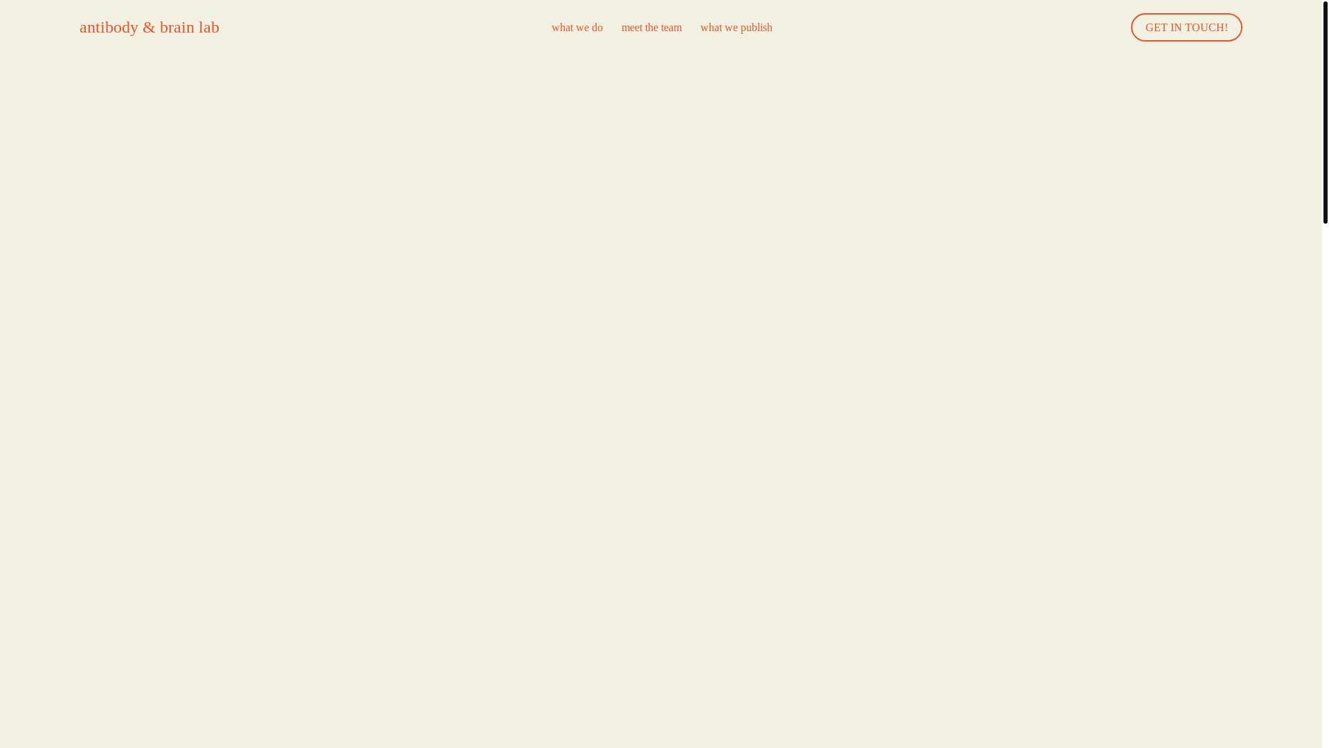 website screenshot of https://antibodybrainlab.com/