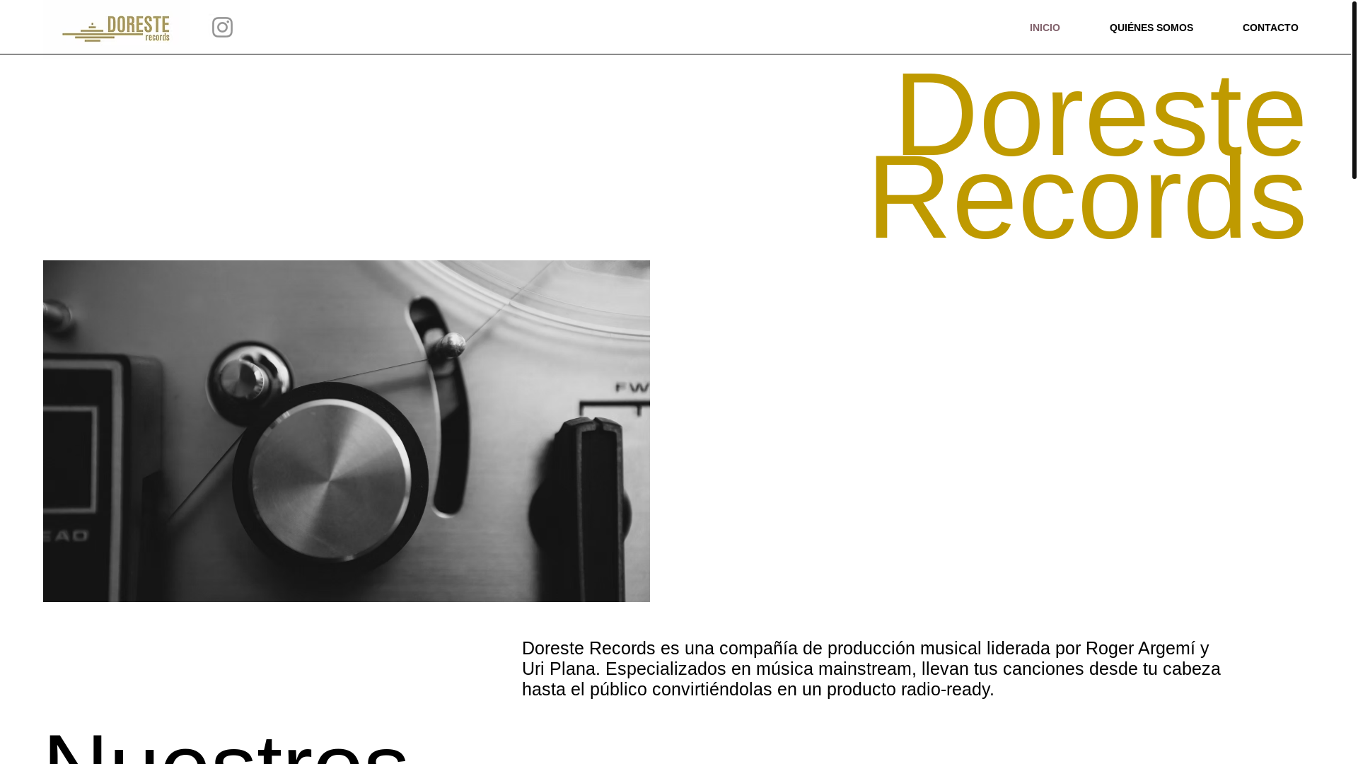 website screenshot of https://doresterecords.net/