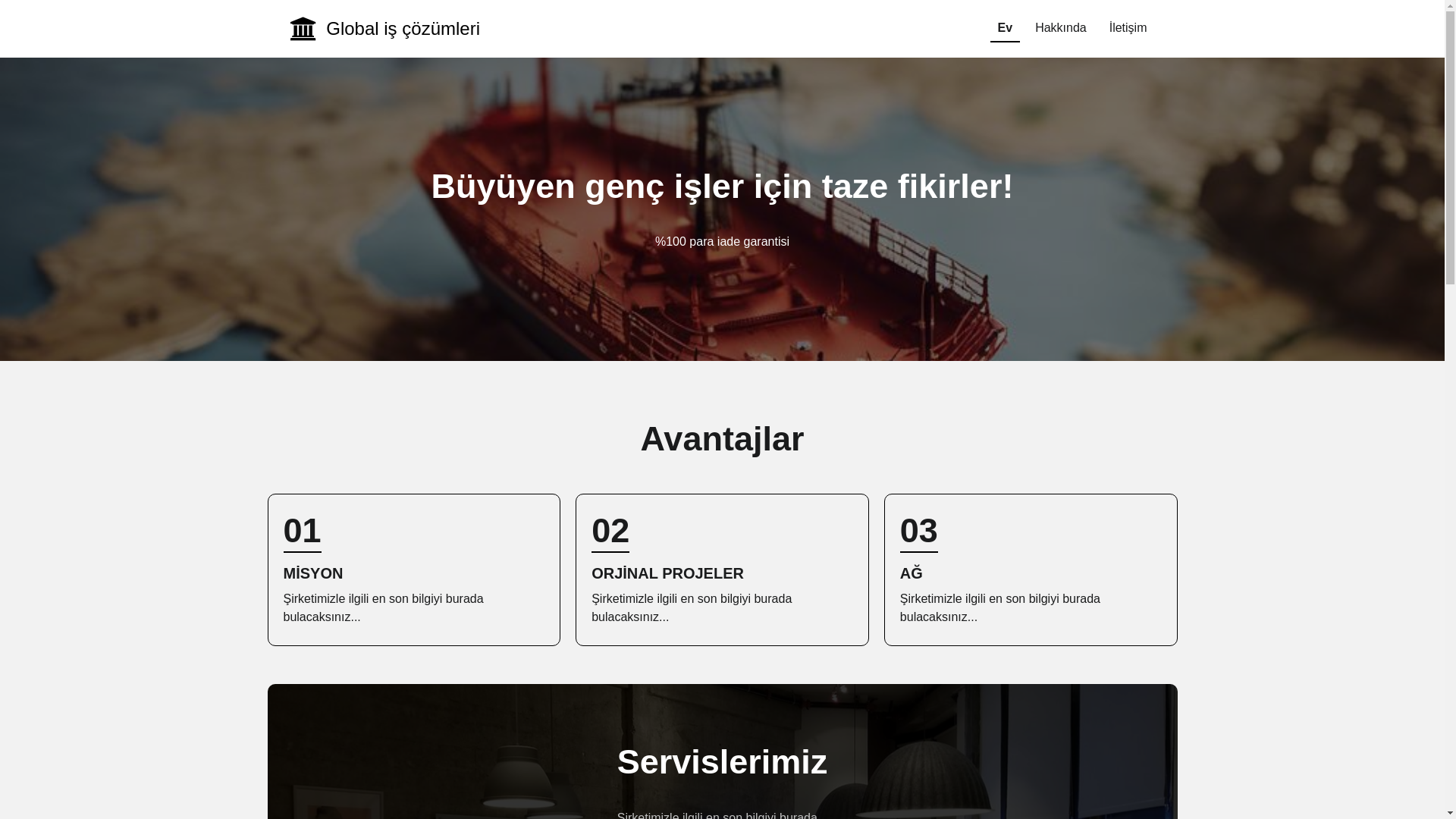 website screenshot of https://talassalojistik.com.tr/