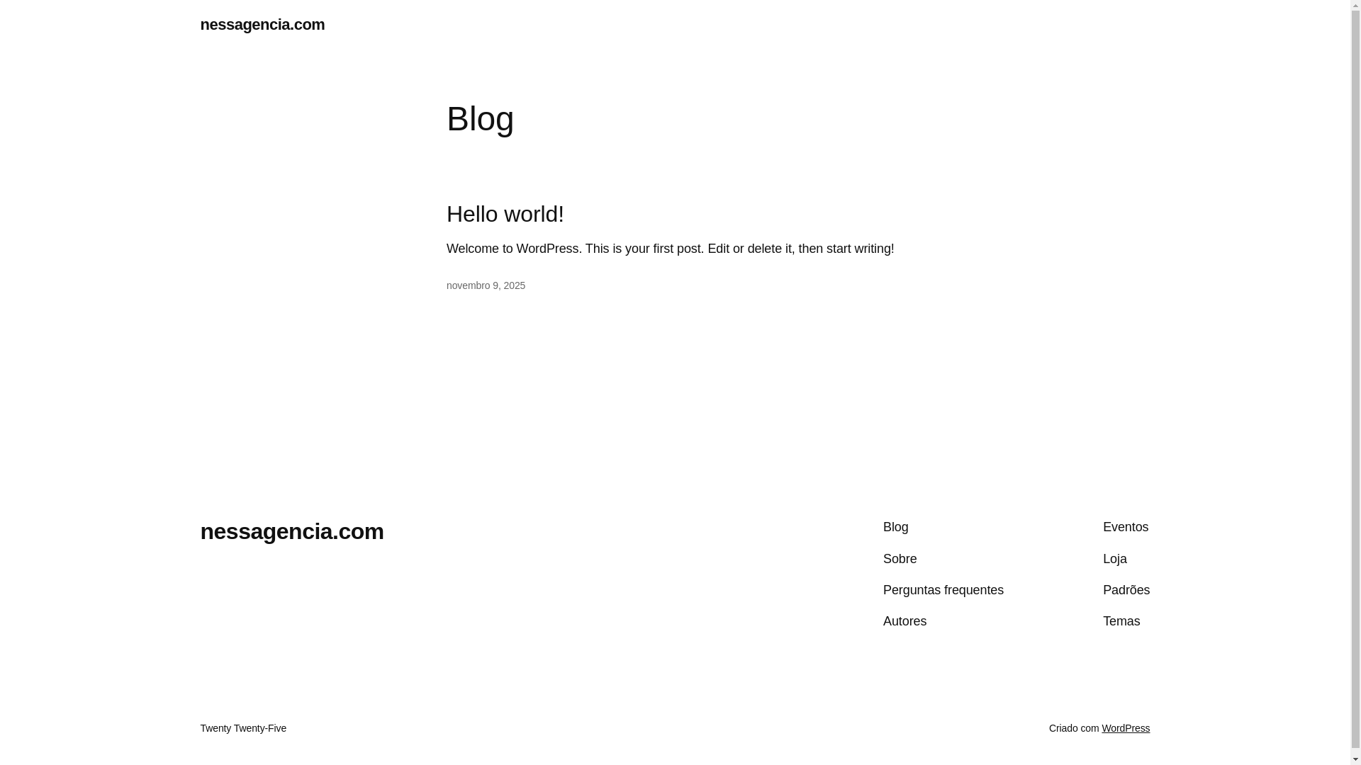 website screenshot of https://nessagencia.com/