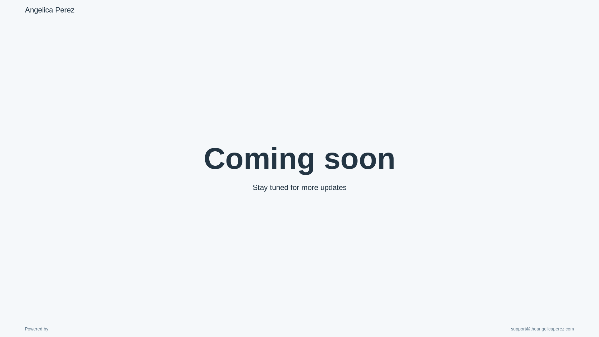 website screenshot of https://theangelicaperez.com/