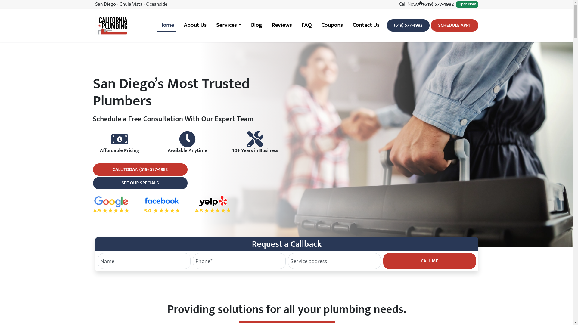 website screenshot of https://alexplumberservice.pages.dev/
