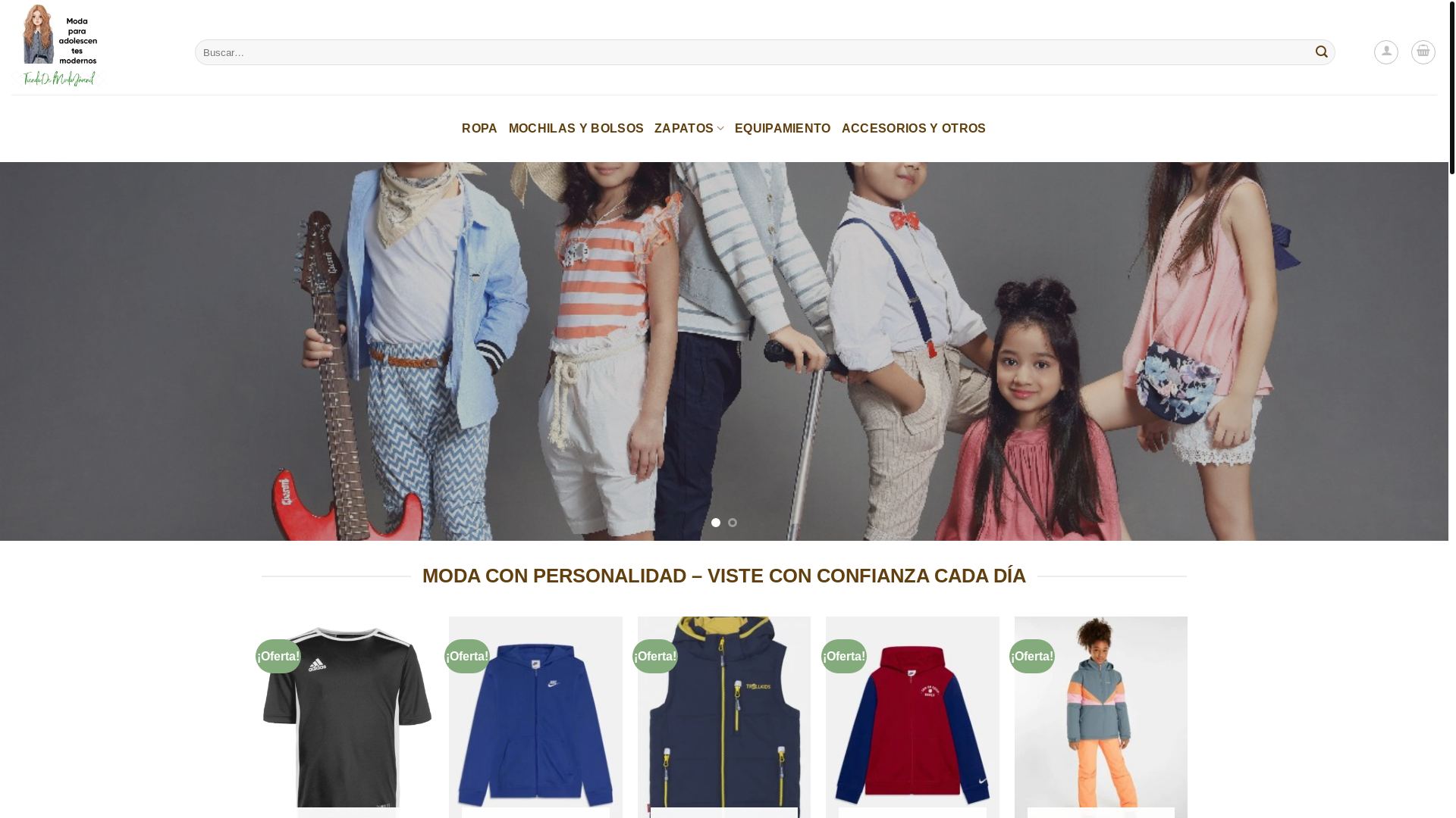 website screenshot of https://tiendajovenactiva.com/