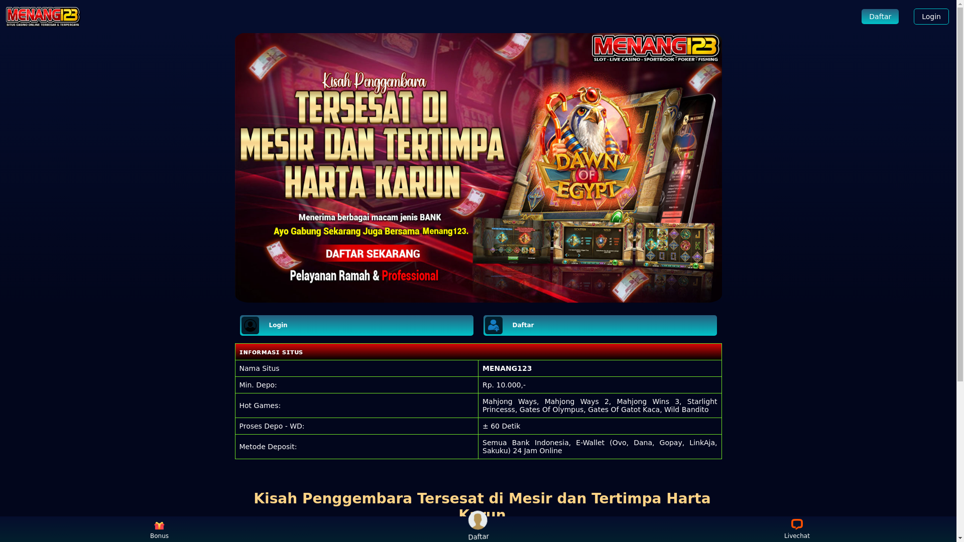 website screenshot of https://penggembara-tersesat-di-mesir-dan-bertemu-harta-karun-m123.pages.dev/