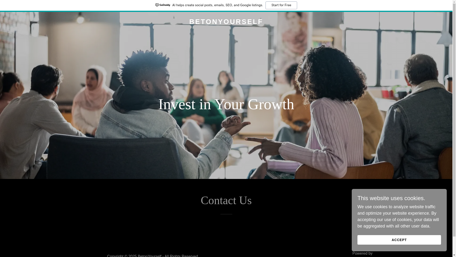 website screenshot of https://betonyourself.in/