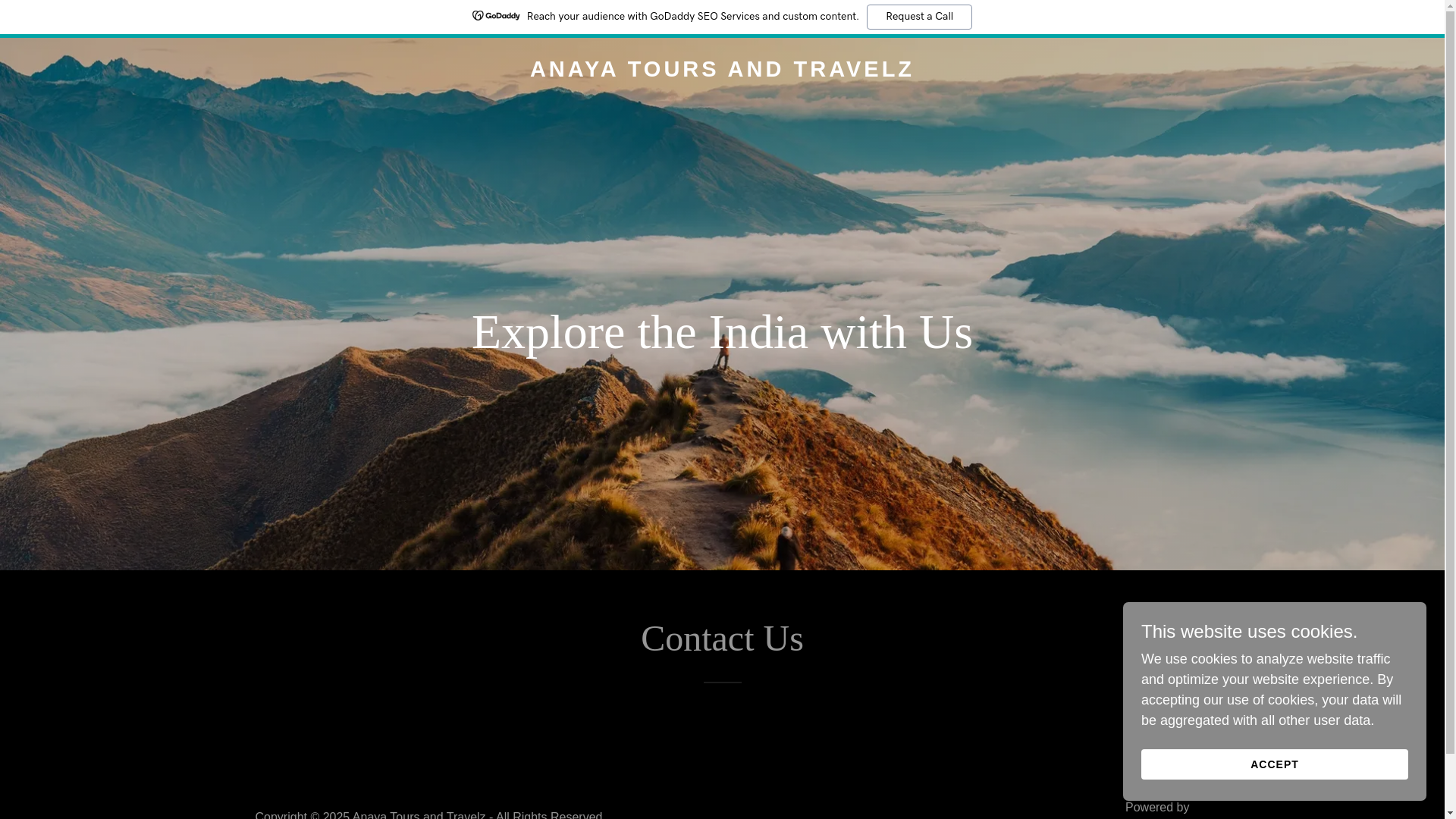 website screenshot of https://anayatoursandtravelz.com/