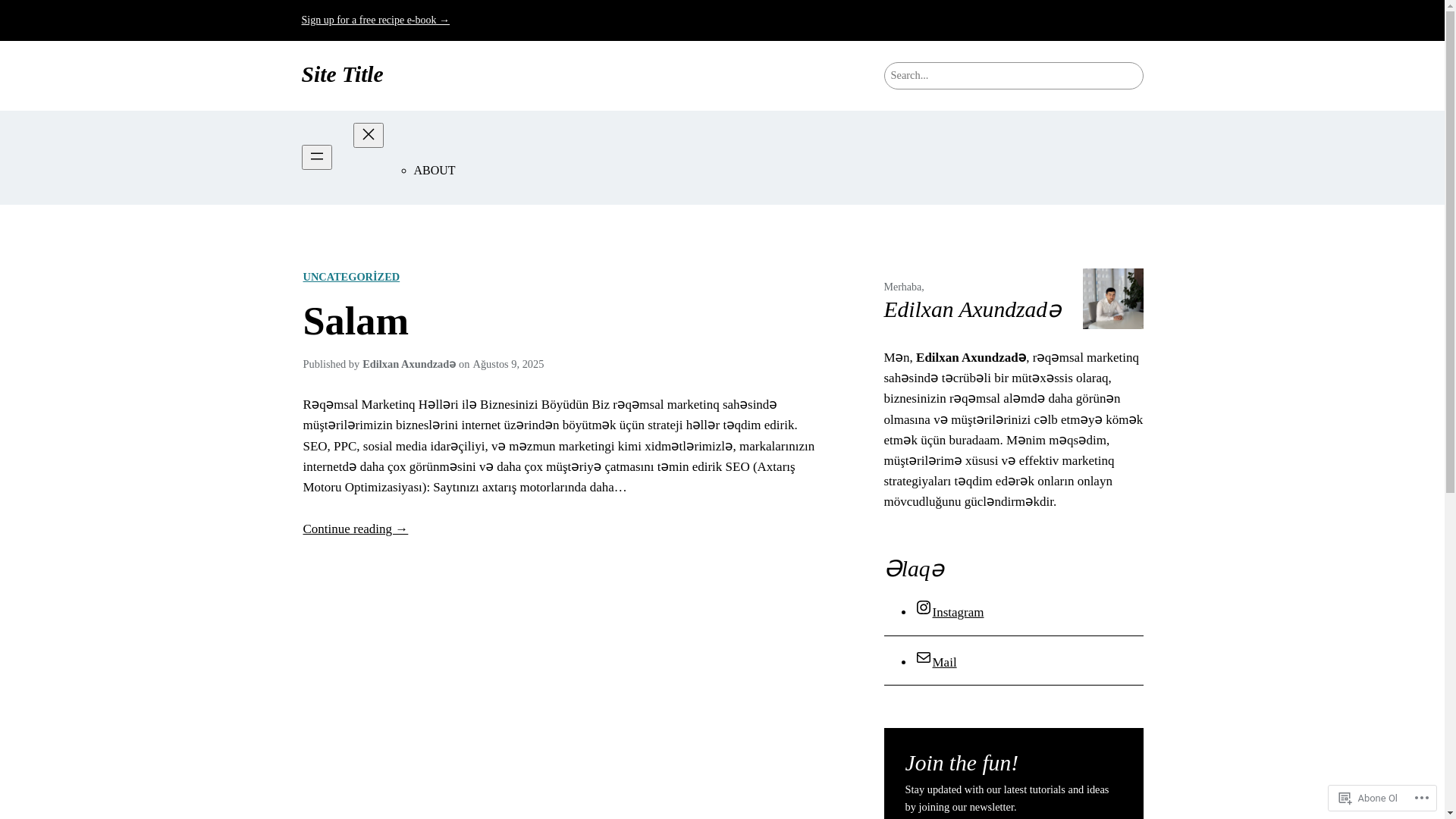 website screenshot of https://edilxanaxundzade.blog/