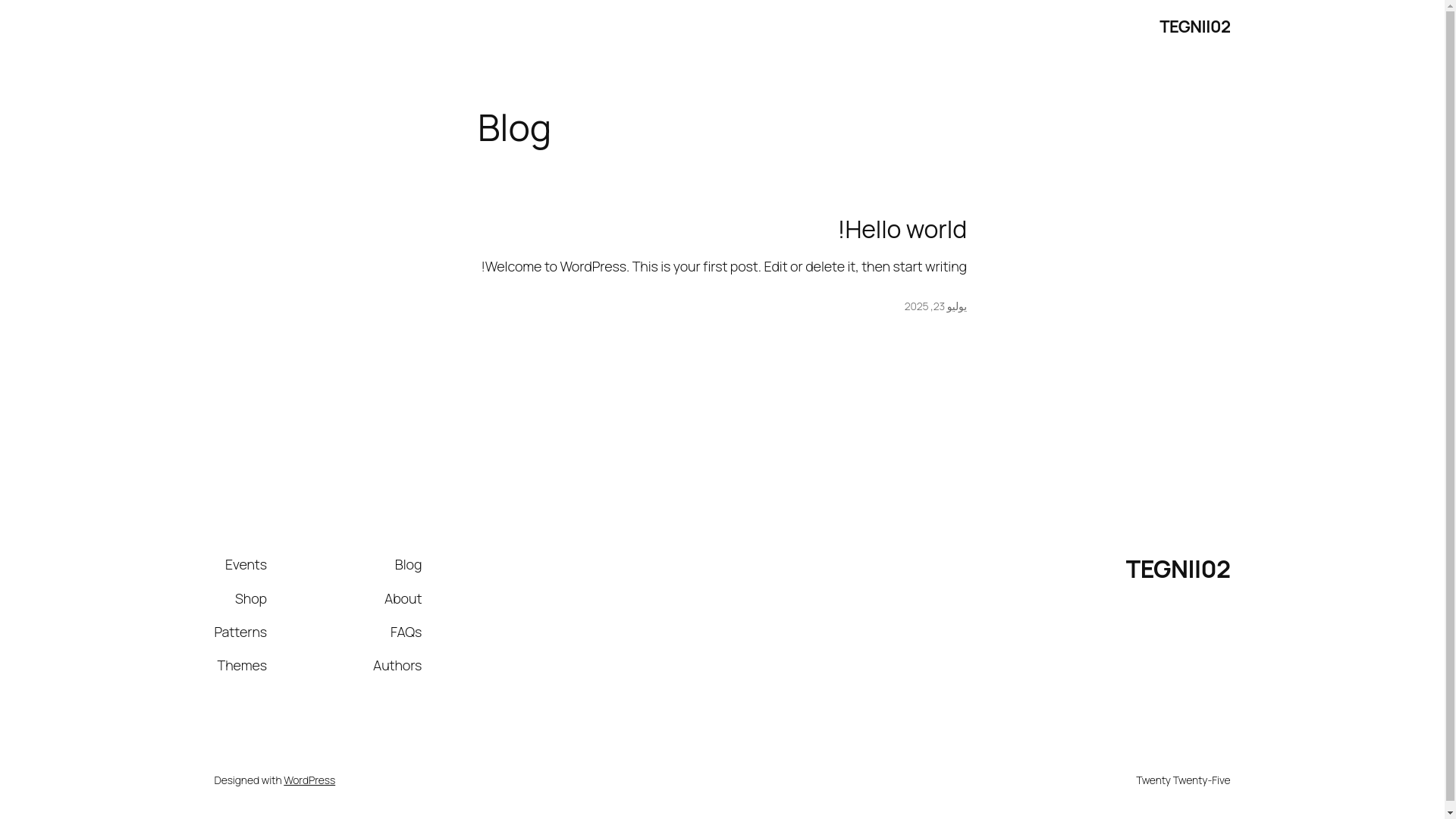 website screenshot of https://tegnii.io/