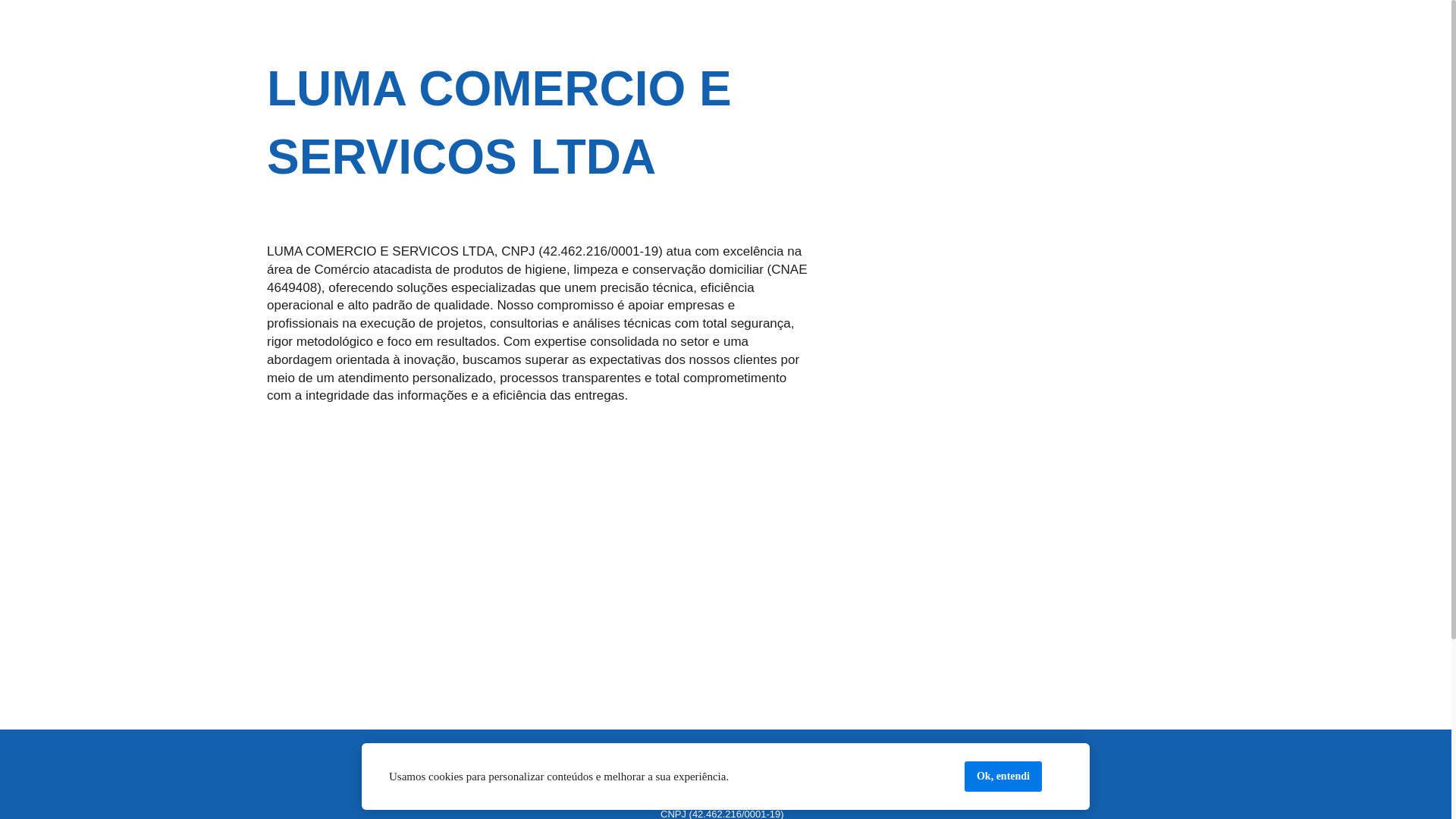 website screenshot of https://lumacomercio.site/