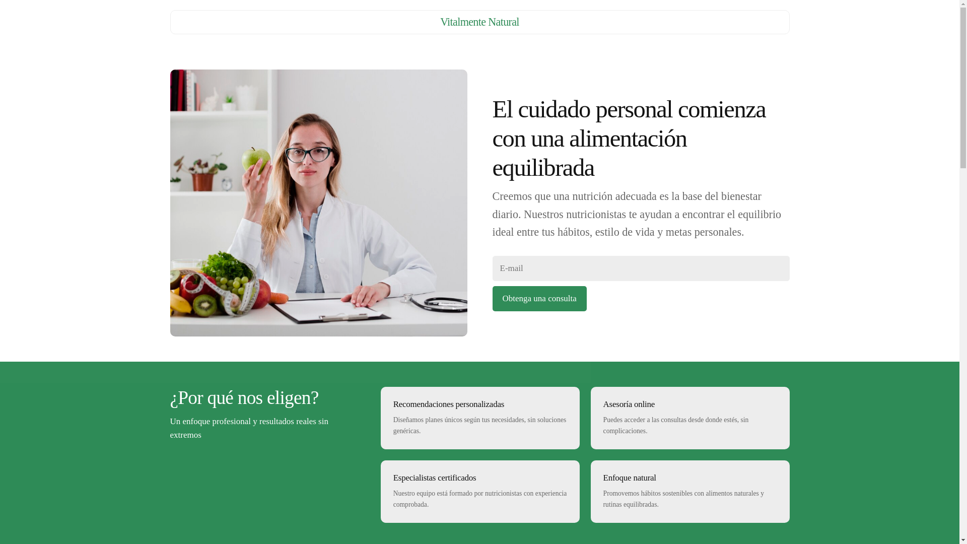website screenshot of https://vitalmentenatural.info/