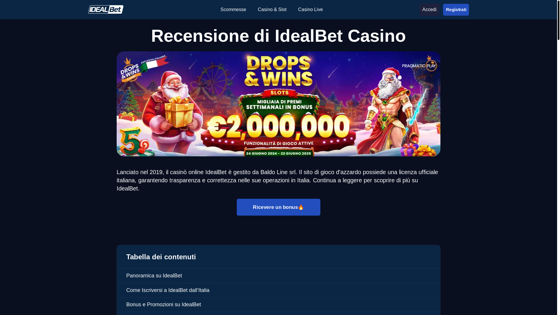 website screenshot of https://idealbetcasino-it-3639.pages.dev/