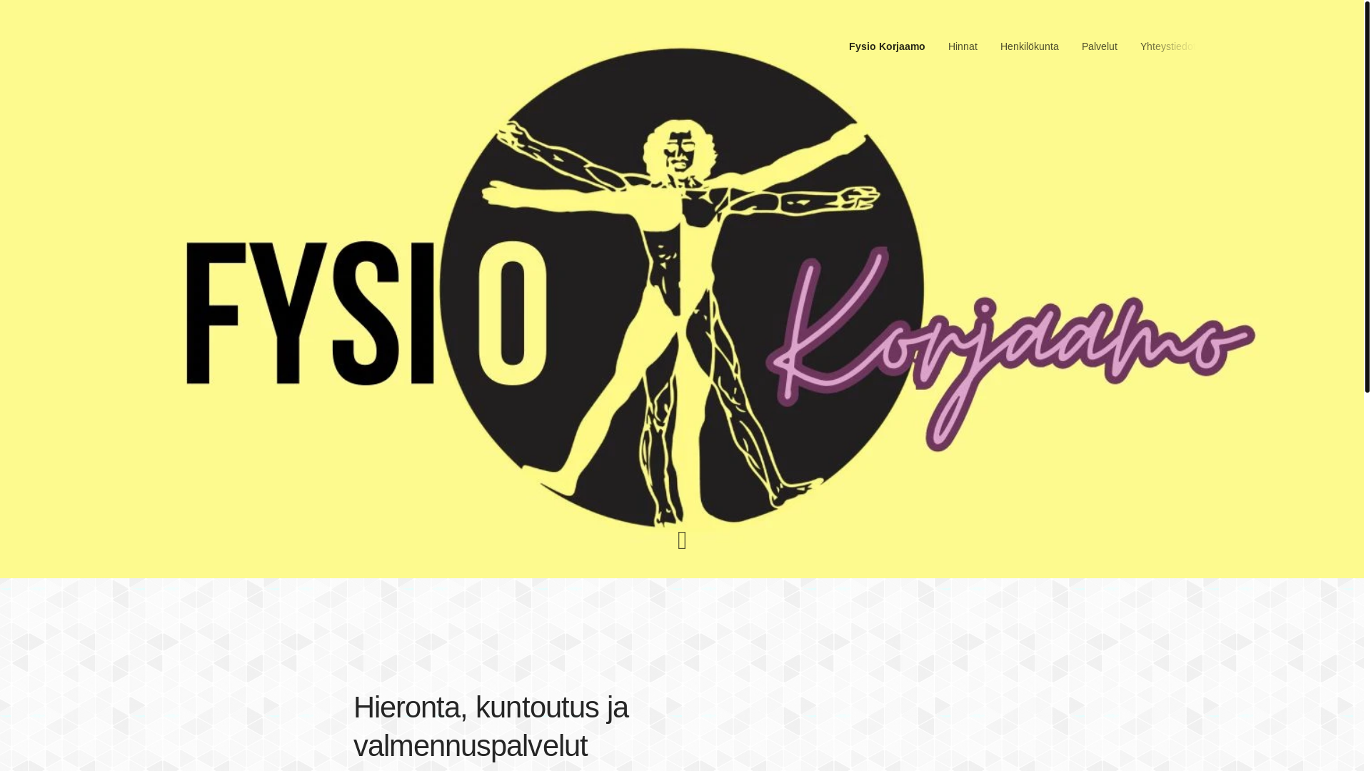 website screenshot of https://fysio-korjaamo.com/
