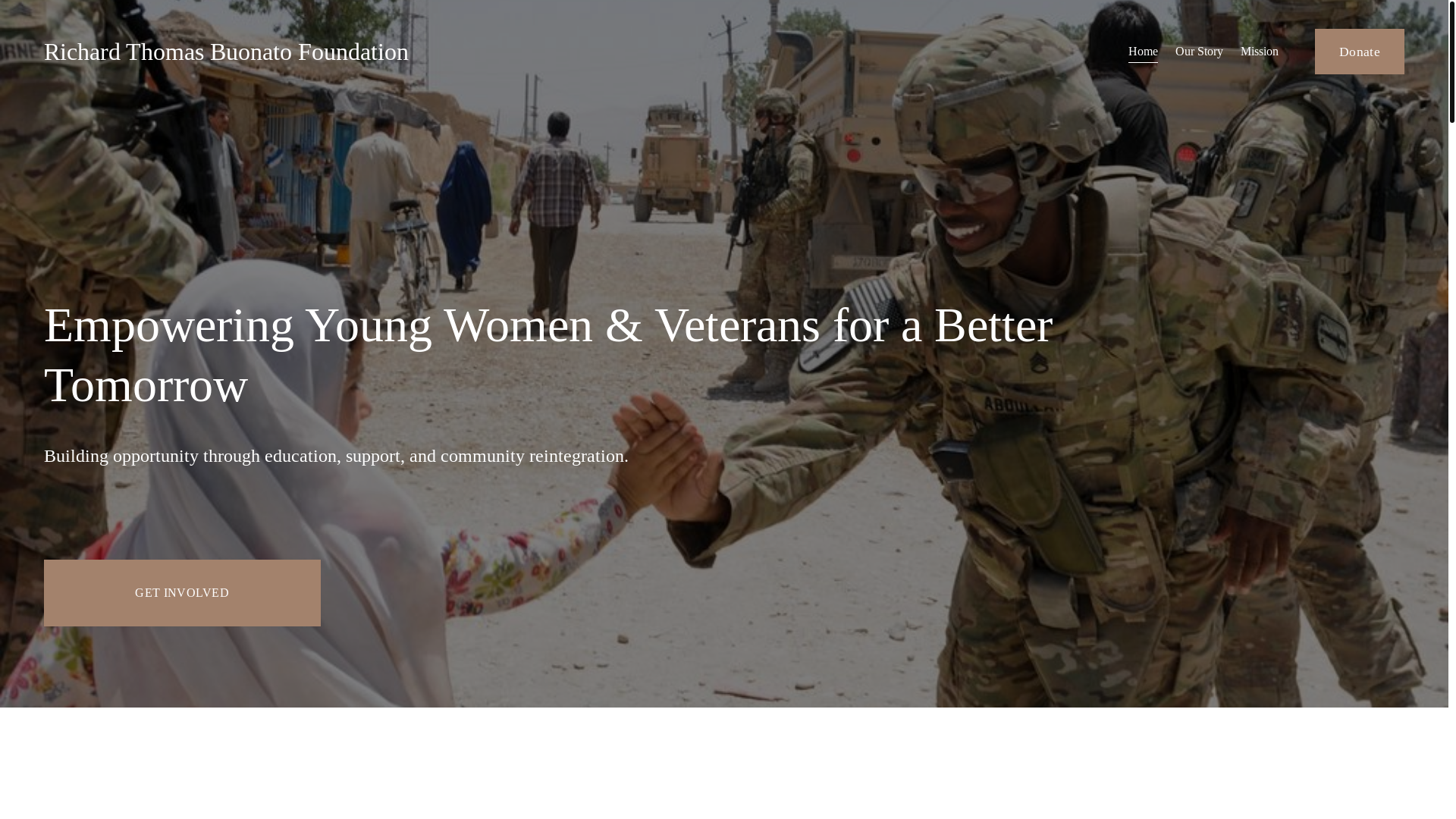 website screenshot of https://therichardthomasbuonatofoundation.com/
