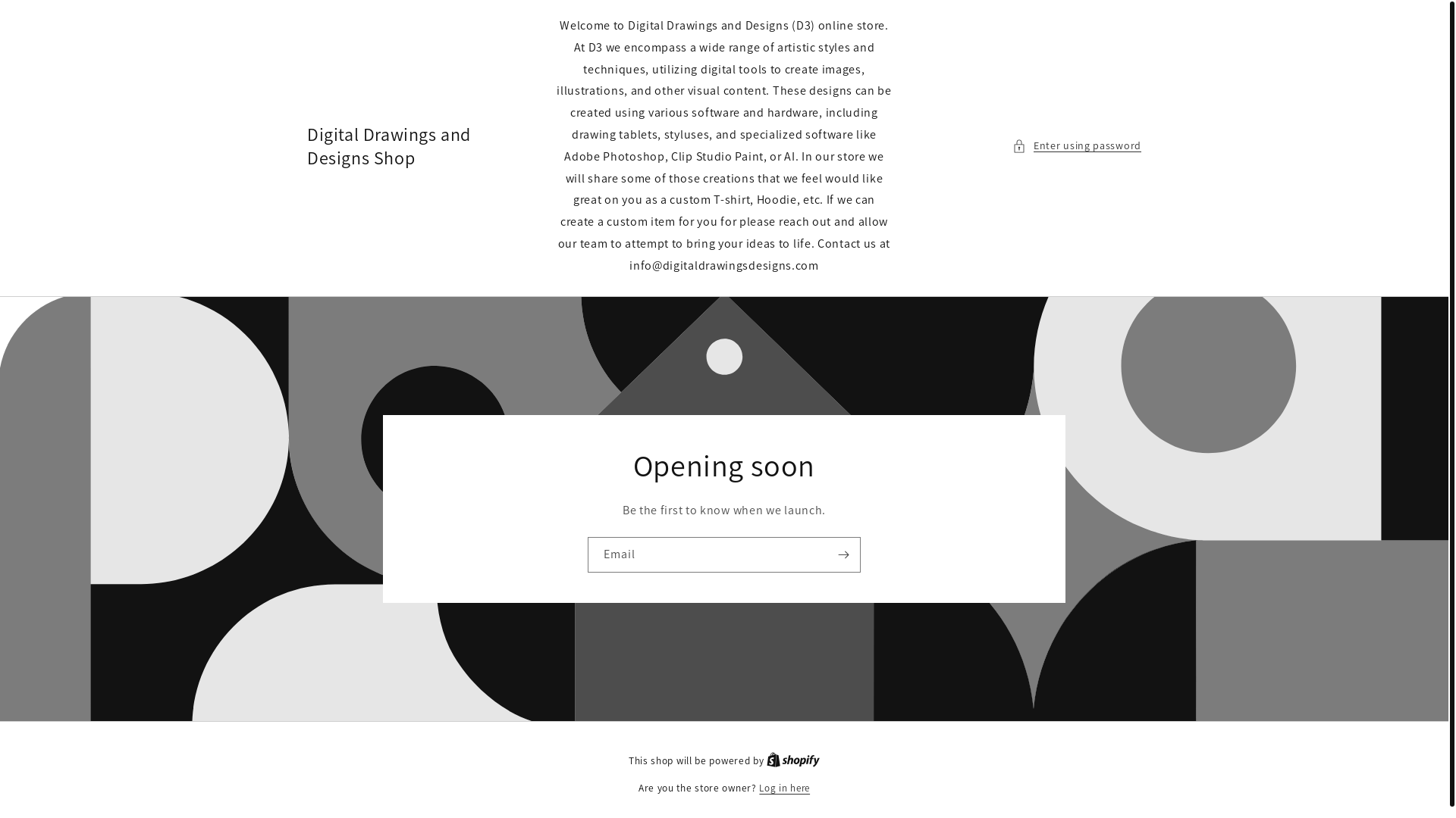 website screenshot of https://digitaldrawingsdesigns.shop/
