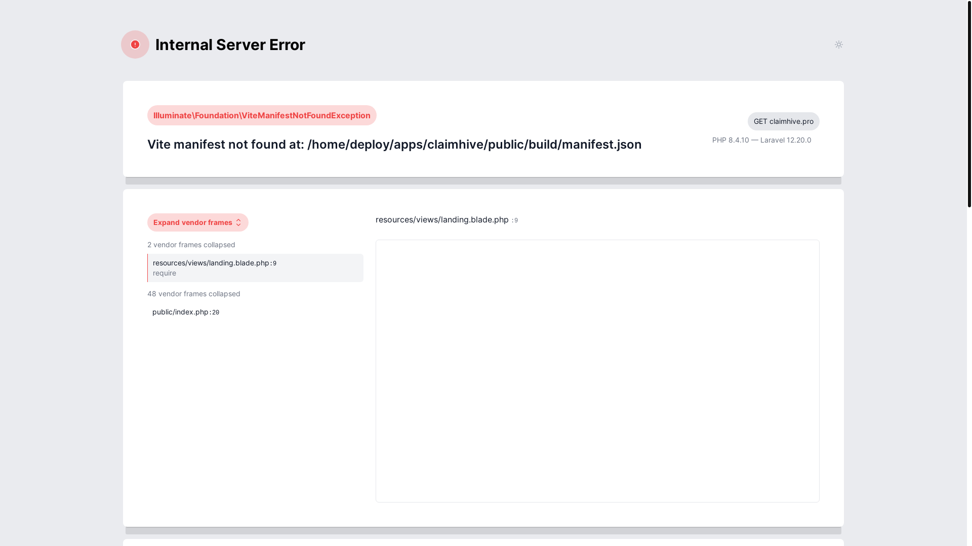 website screenshot of https://claimhive.pro/
