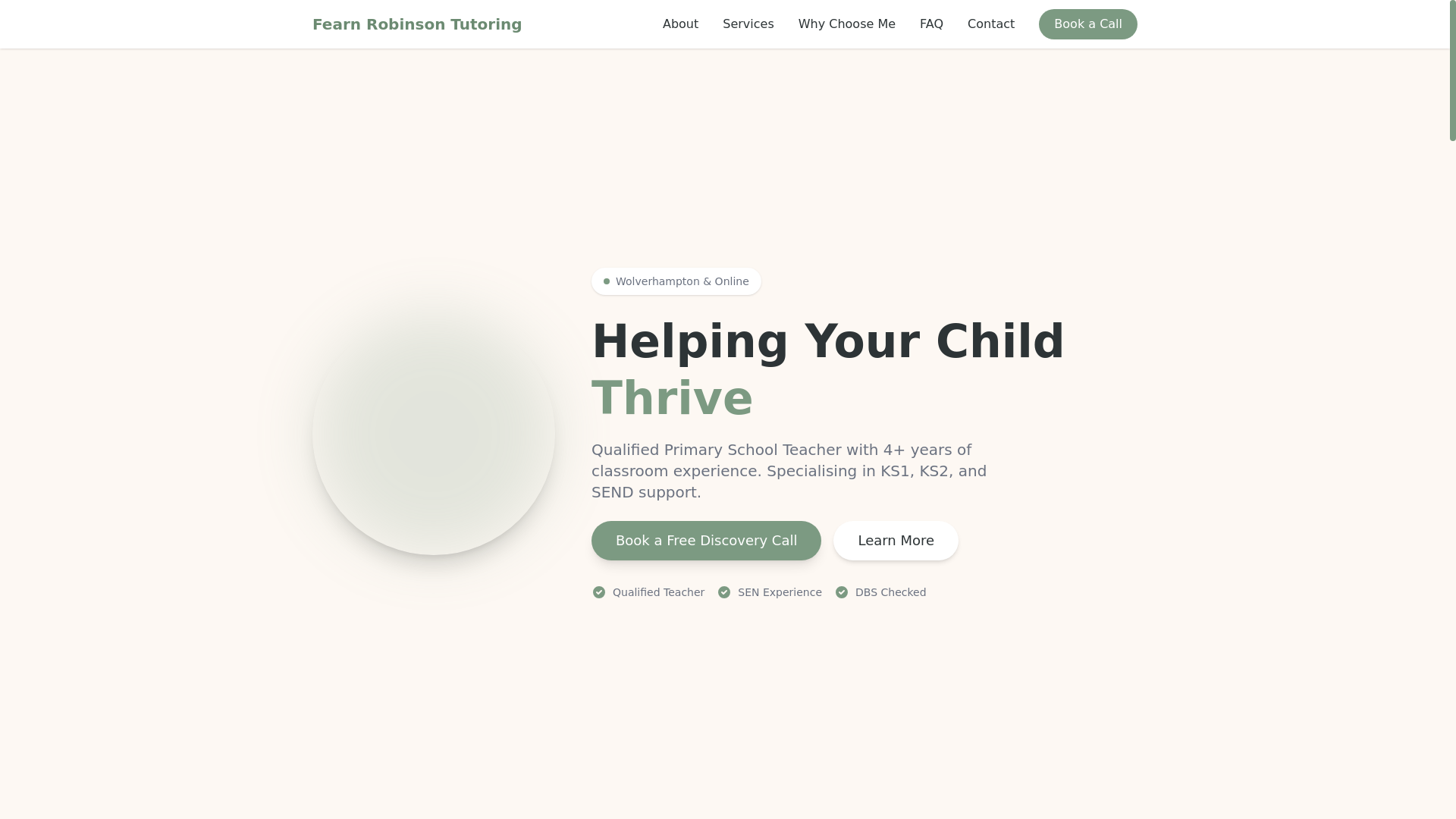 website screenshot of https://fearnrobinson.co.uk/