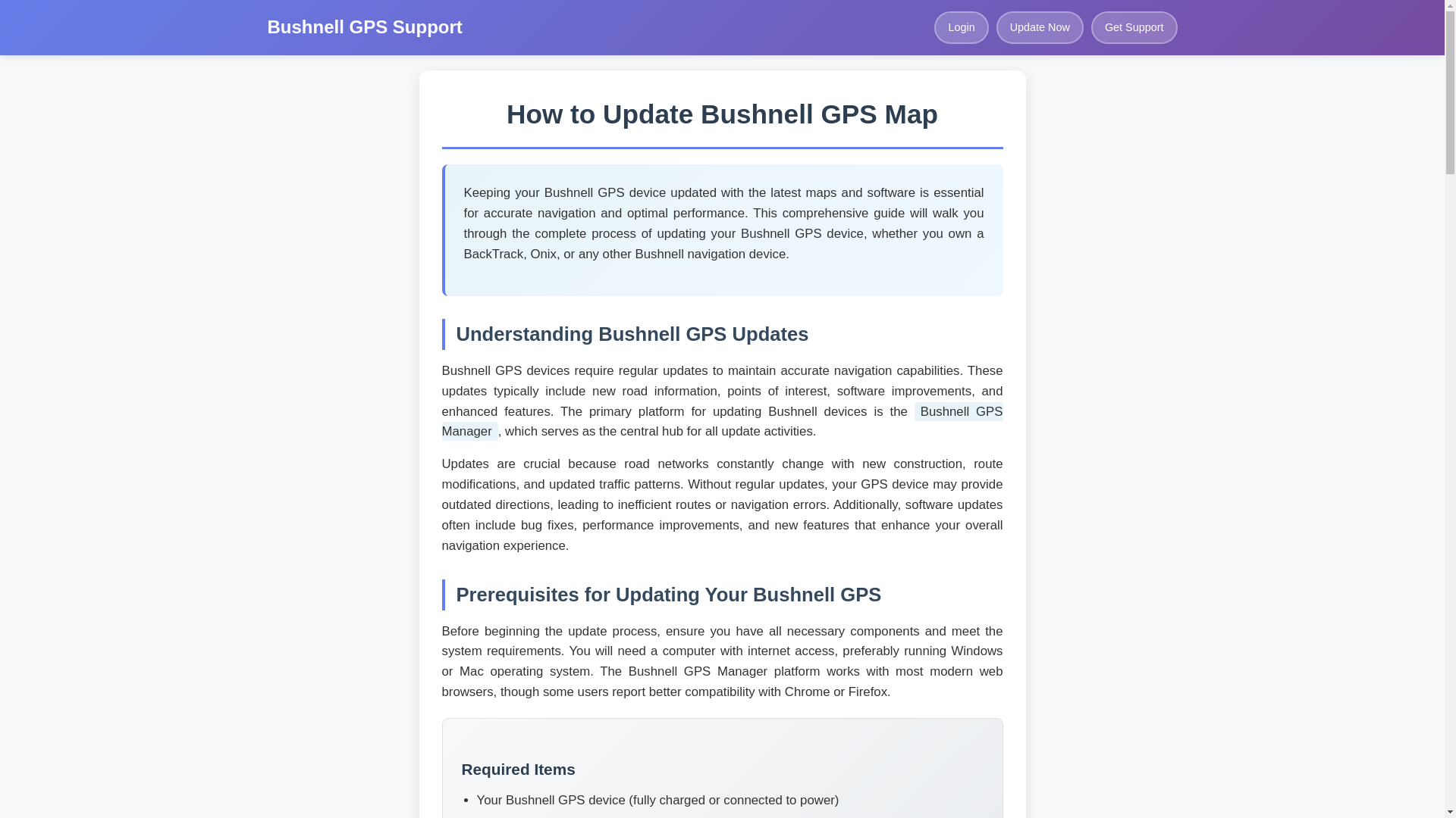 website screenshot of https://bushnellgpsupdate.pages.dev/