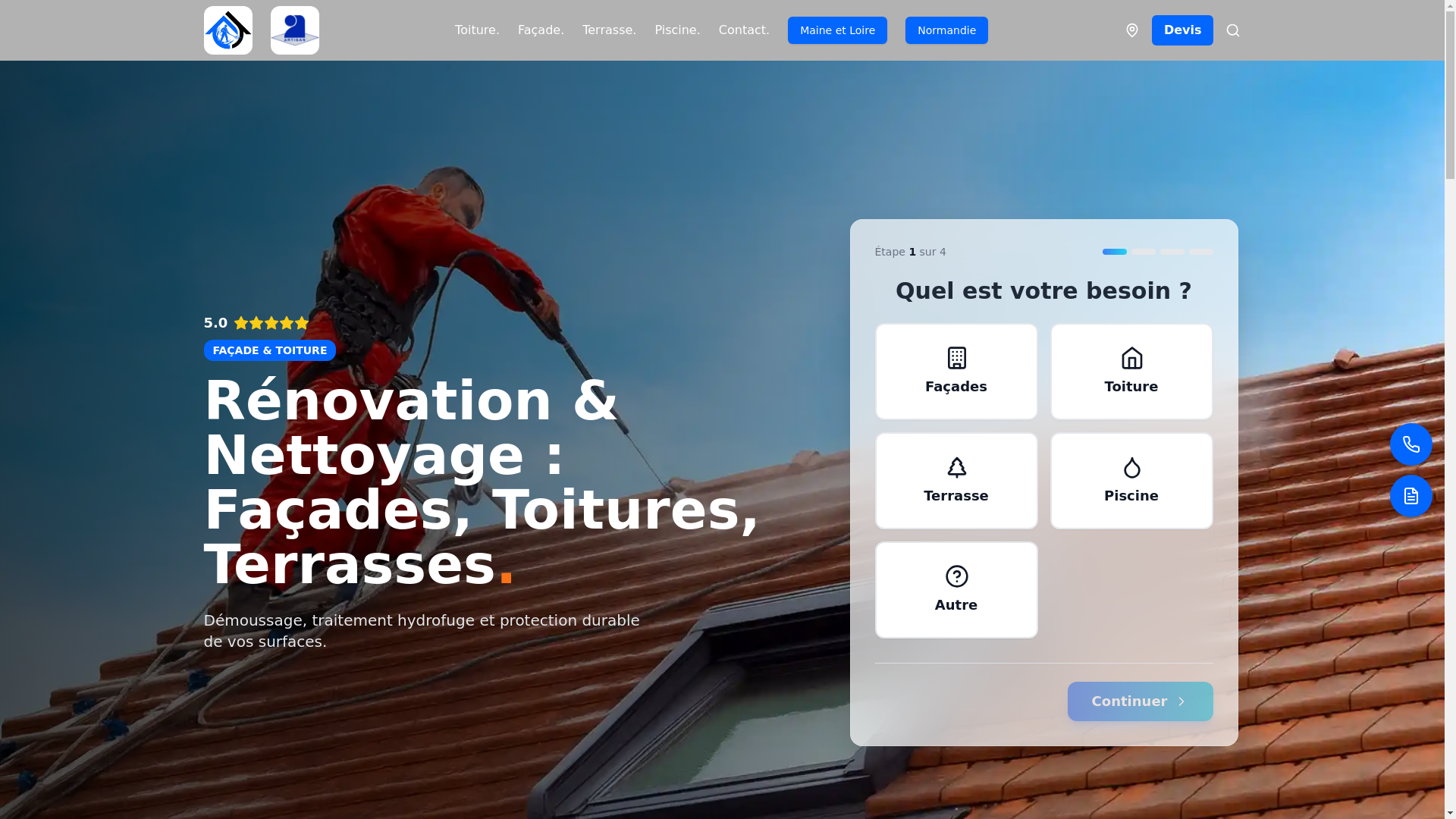 website screenshot of https://weissnettoyage.fr/