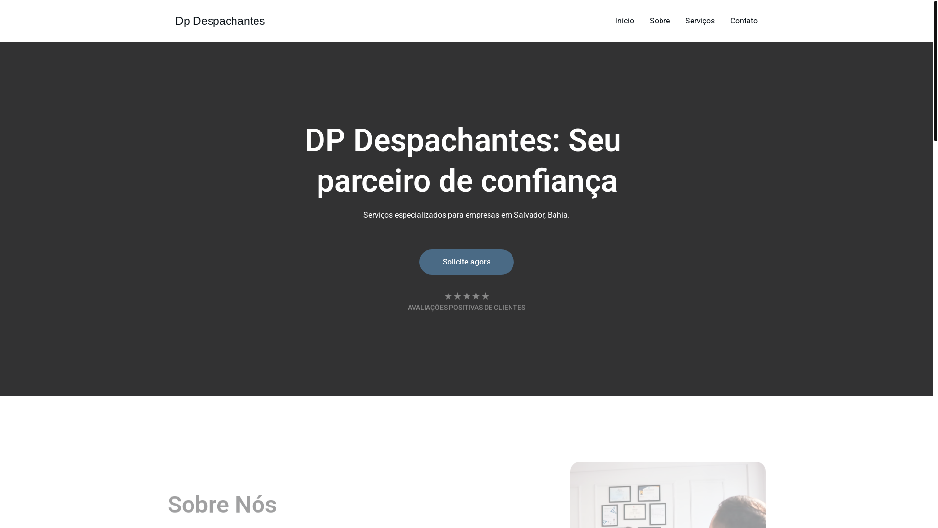 website screenshot of https://dpdespachantes.store/