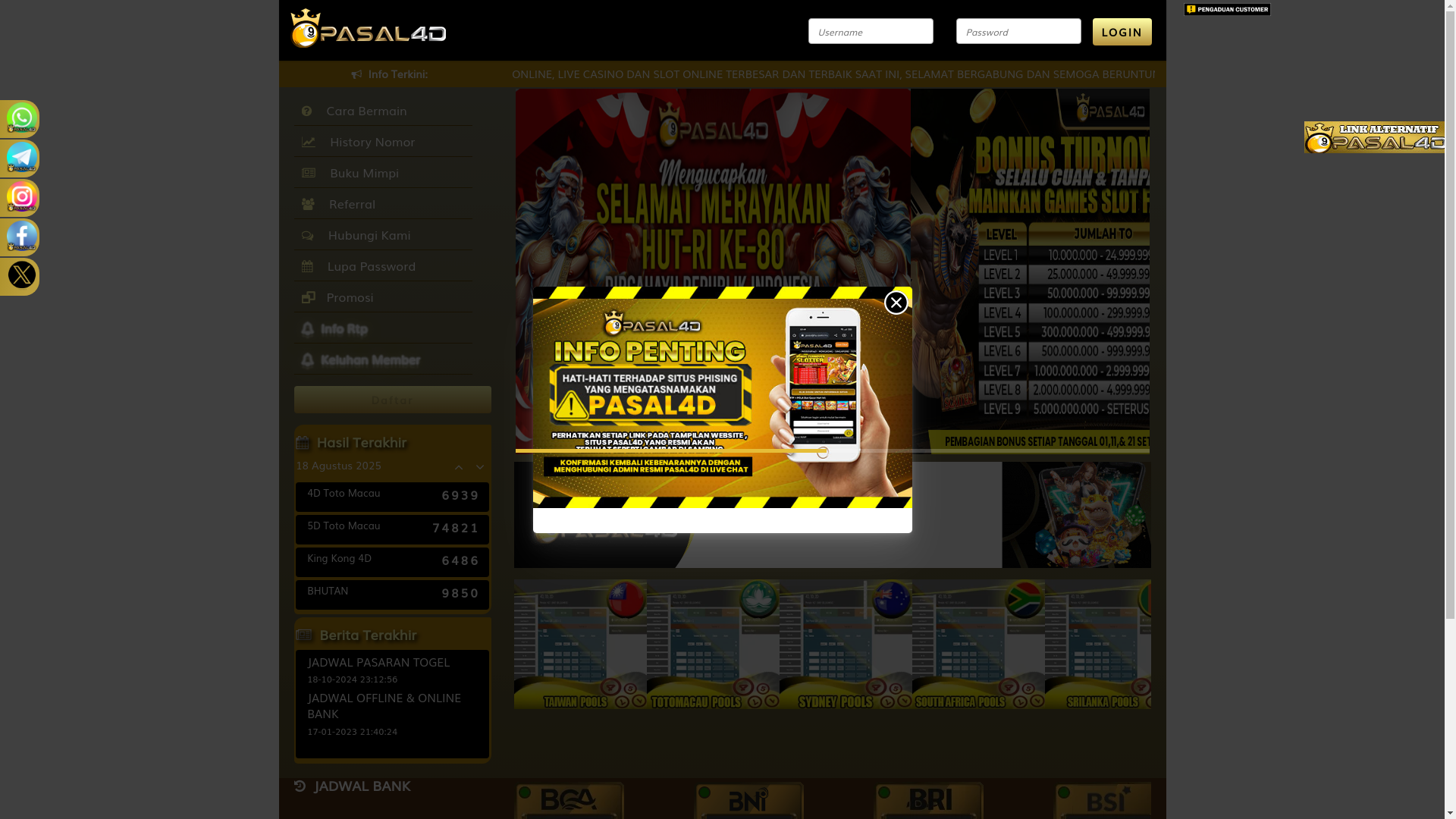 website screenshot of https://pasaltop.com/