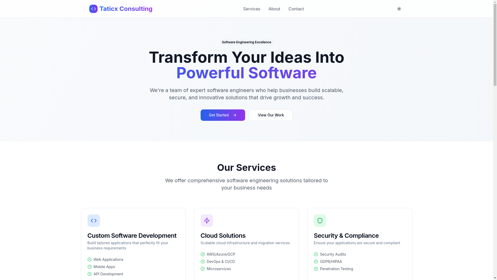 website screenshot of https://taticx.com/