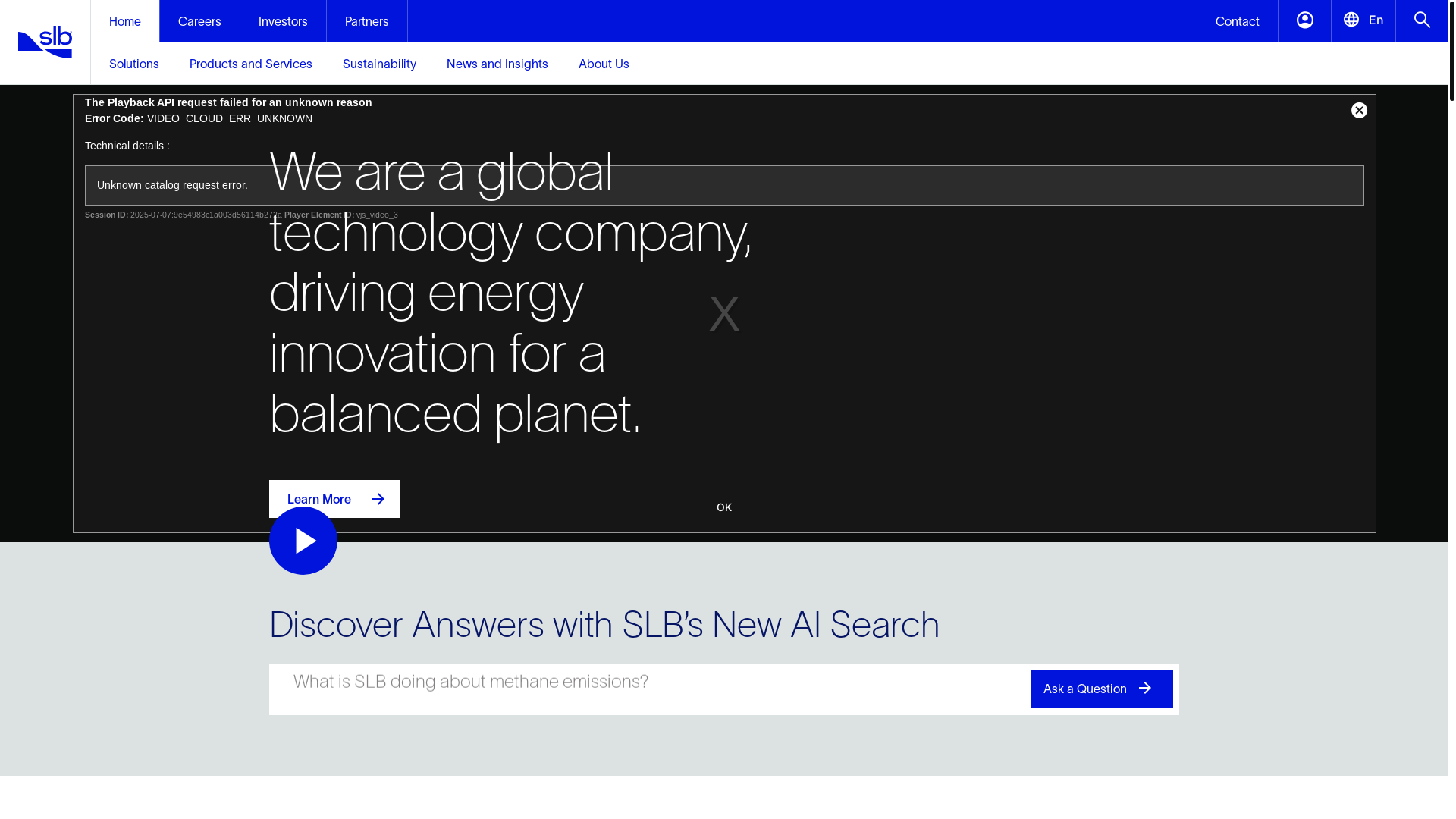 website screenshot of https://slb.com/