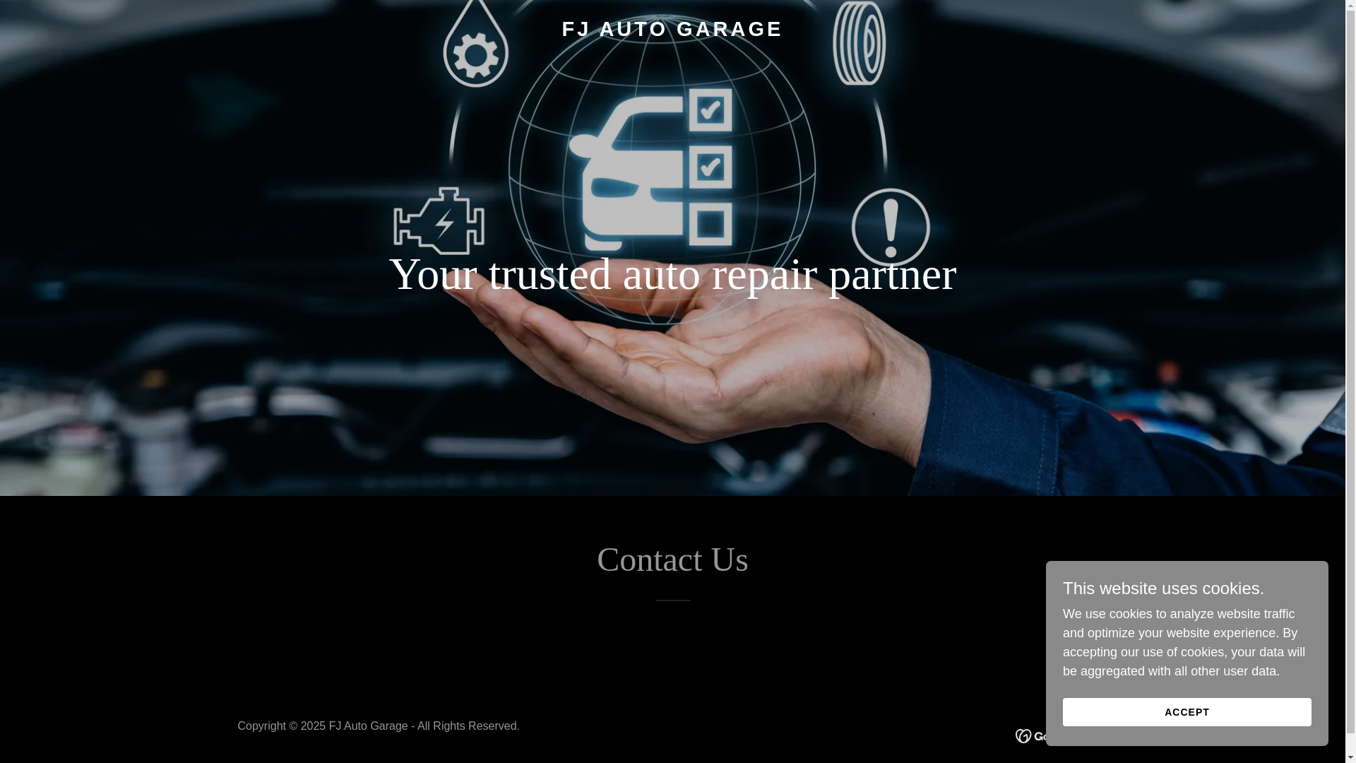 website screenshot of https://fjautogarage.com/