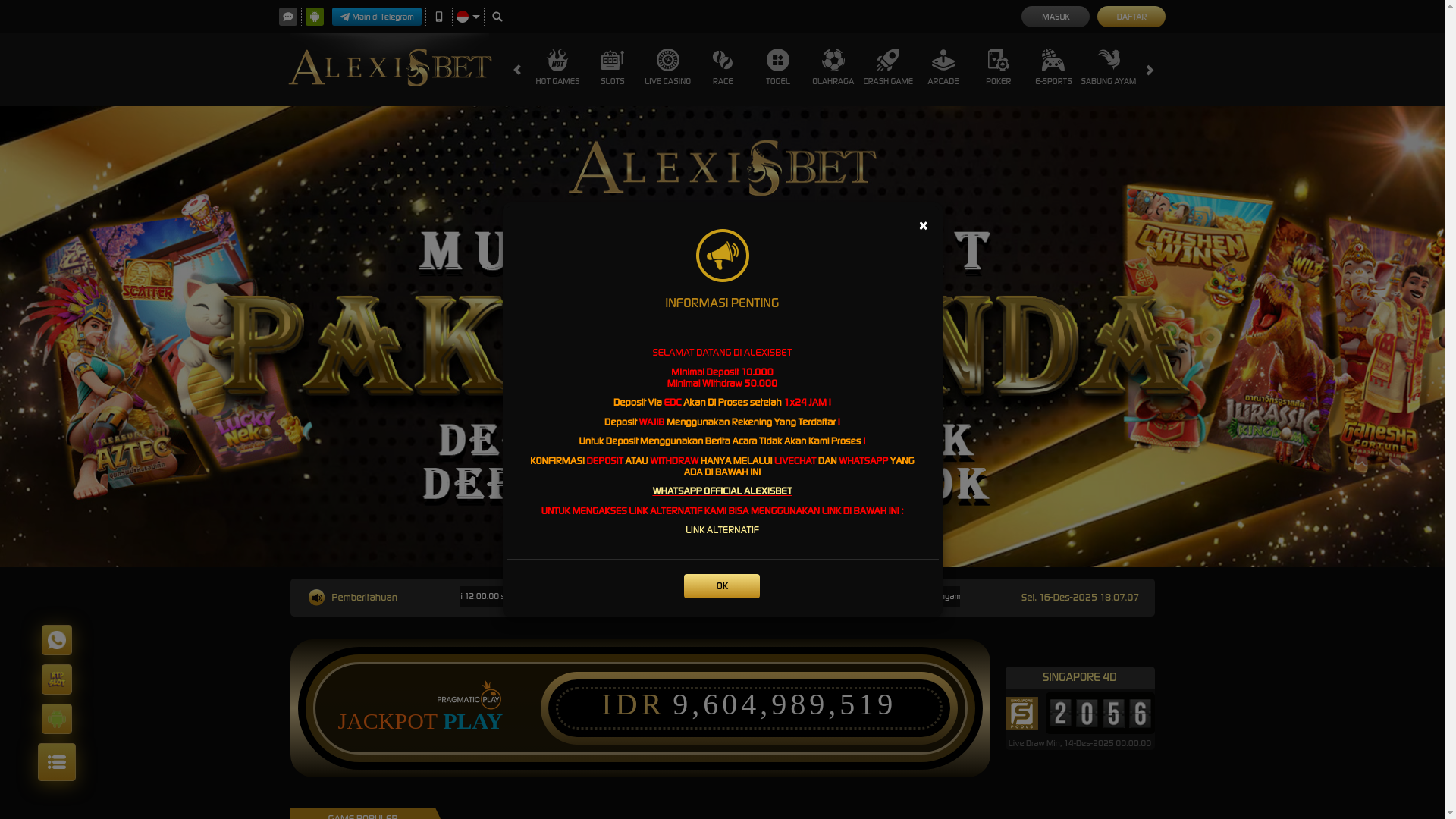 website screenshot of https://albakses.sbs/