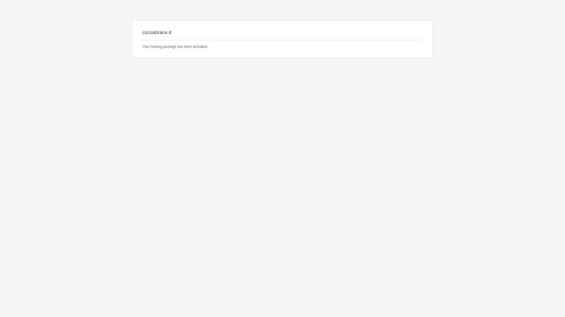website screenshot of https://cicciabrace.it/