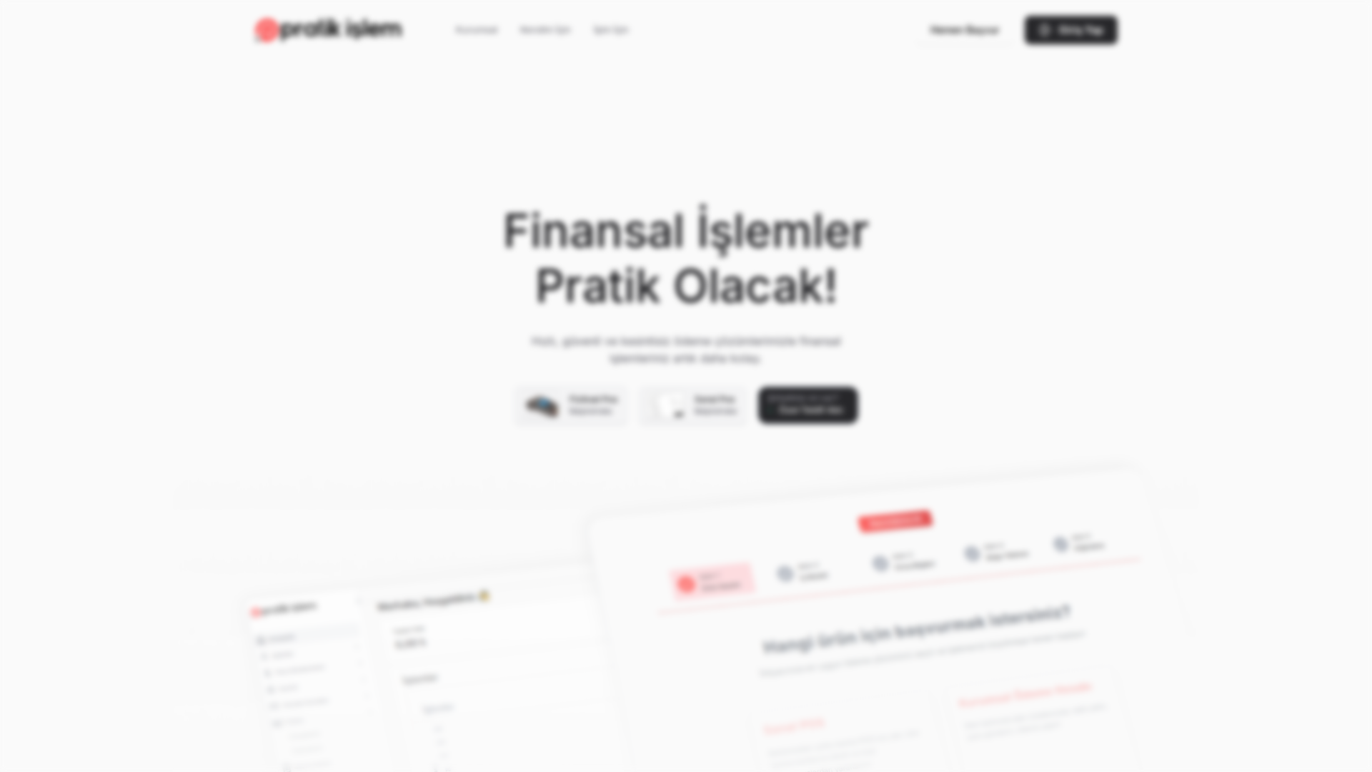 website screenshot of https://www.pratikislem.com.tr/