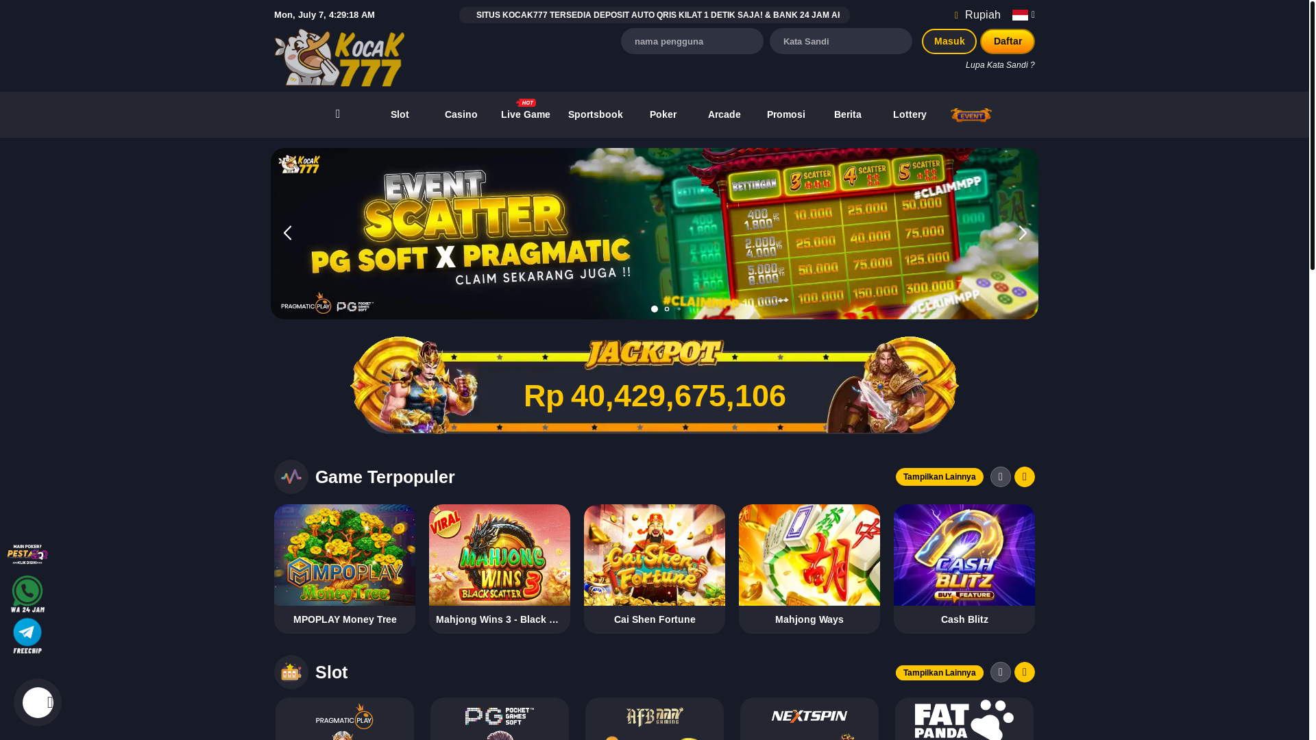 website screenshot of https://duniakocak.site/
