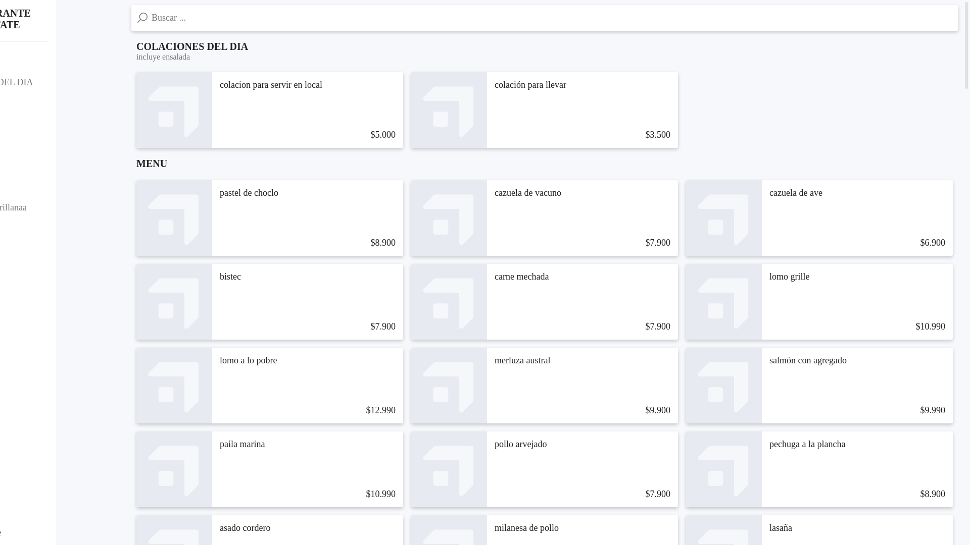 website screenshot of https://restaurantecalafate.cl/