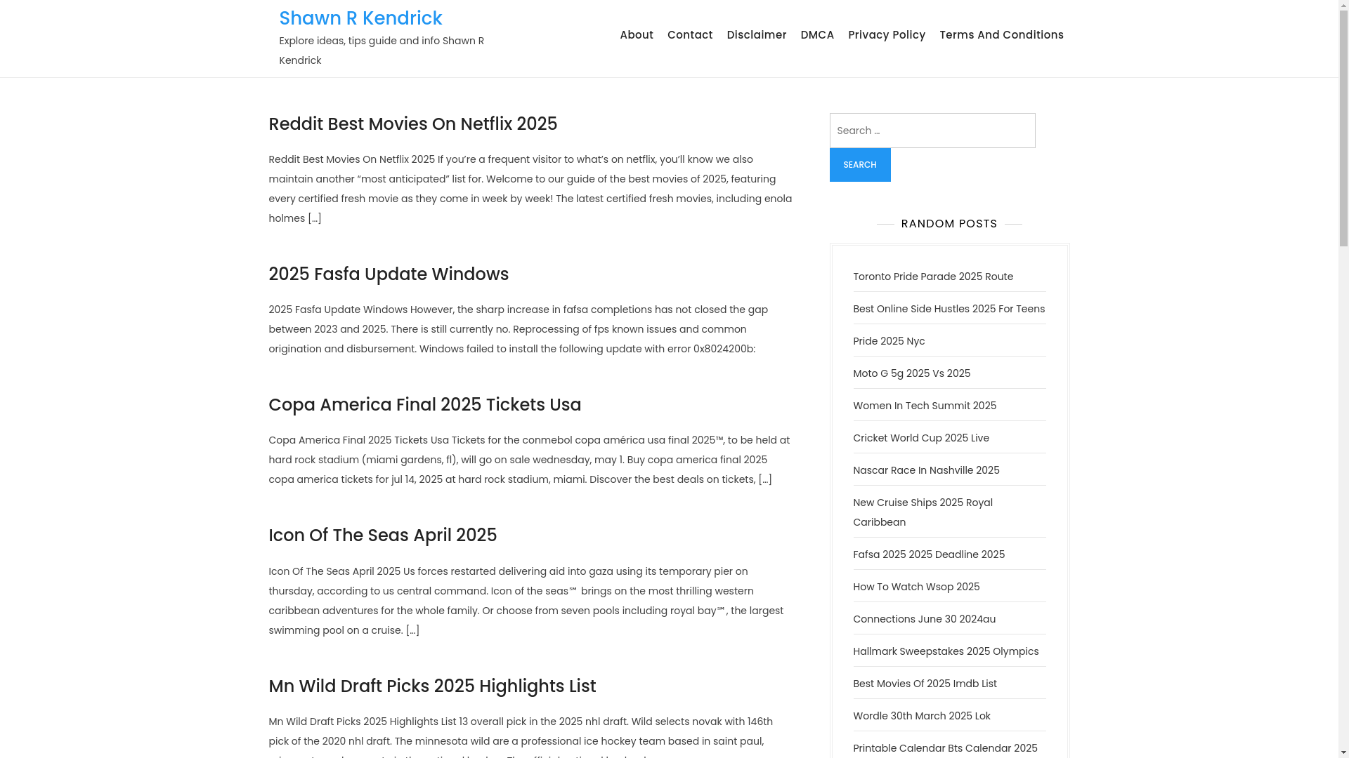 website screenshot of https://shawnrkendrickb.pages.dev/