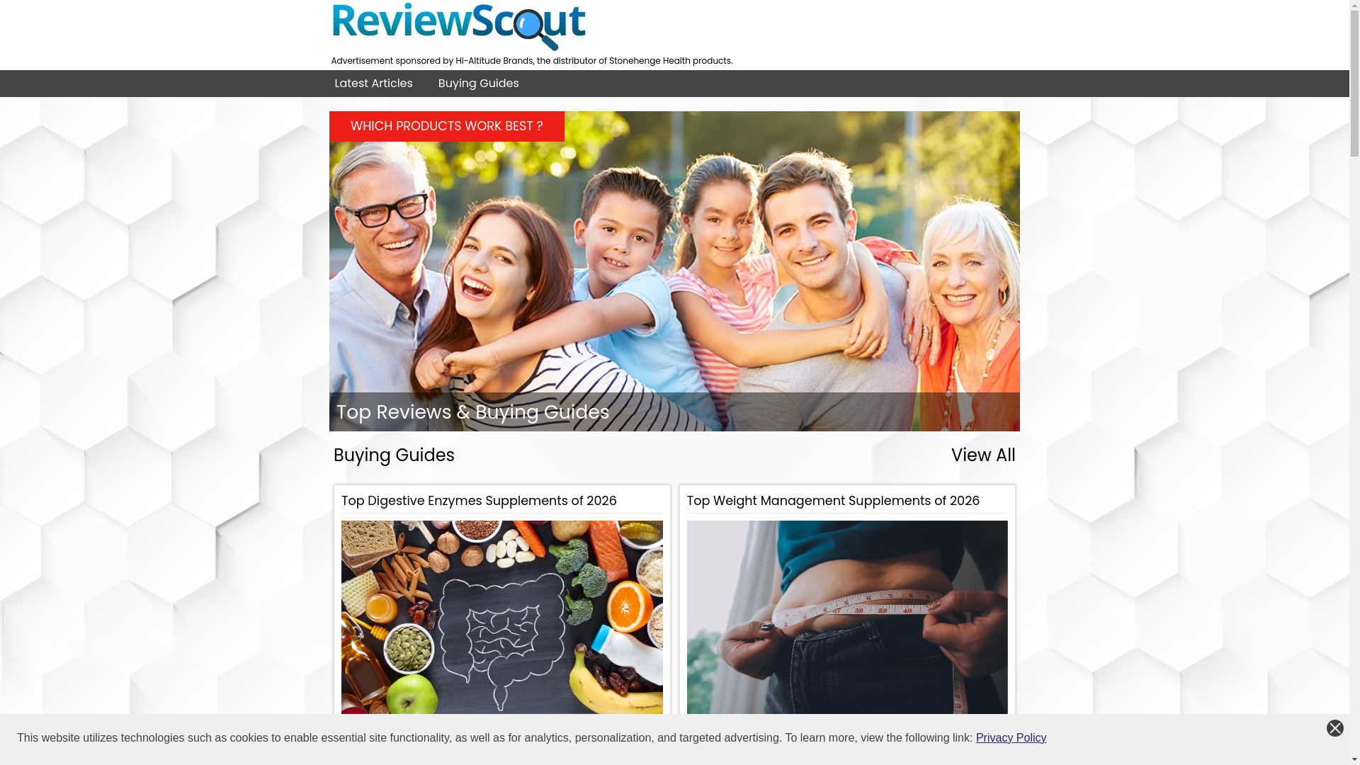 website screenshot of https://reviewscout.org/