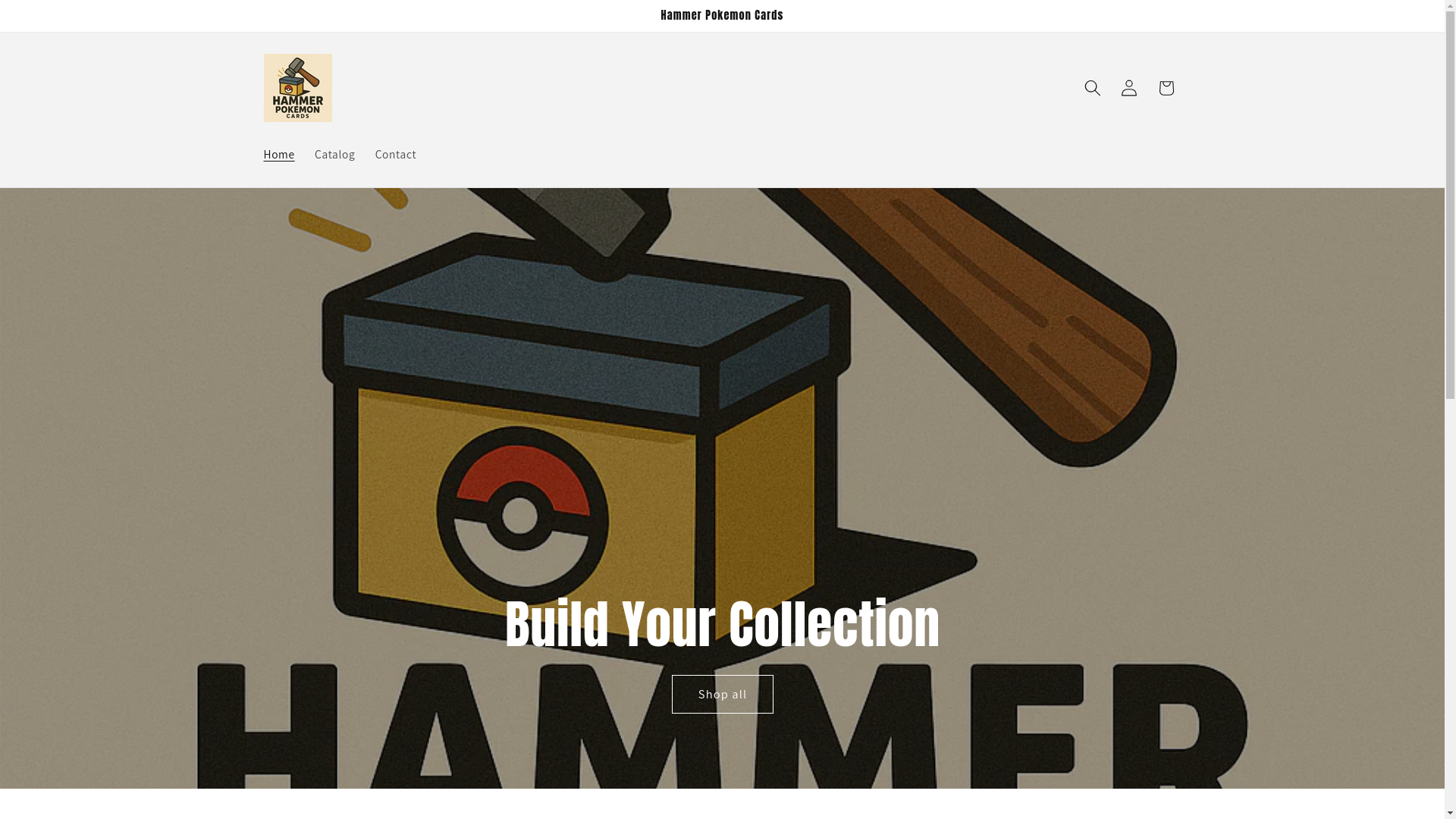 website screenshot of https://hammerpokemoncards.com/